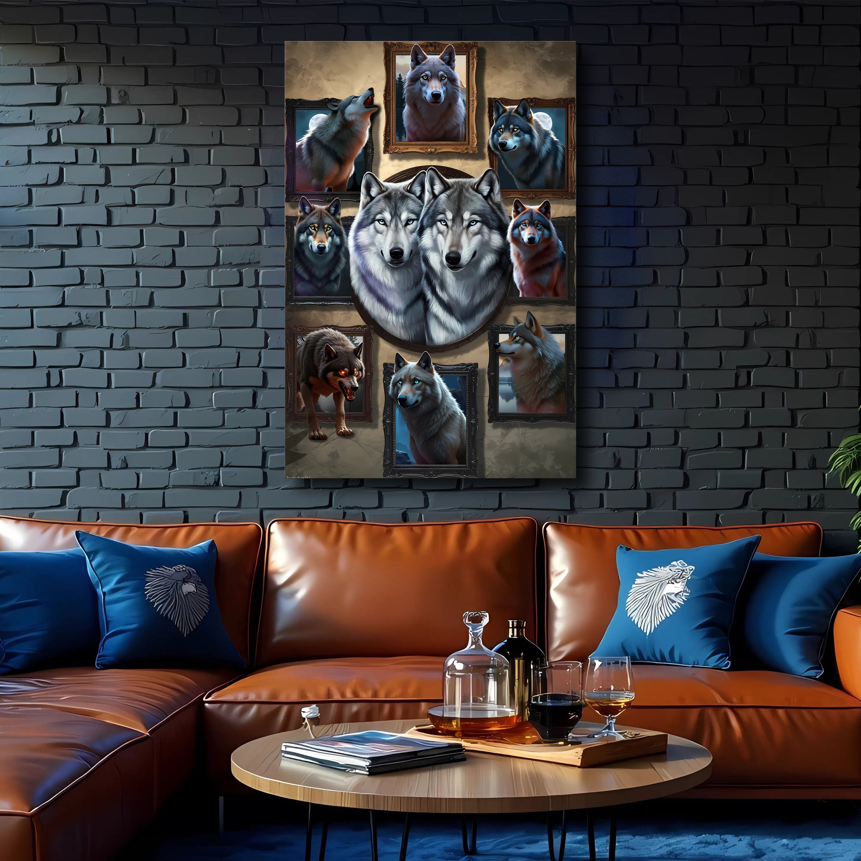 3D Wolf Collage Wall Art on sale at MyriadMart