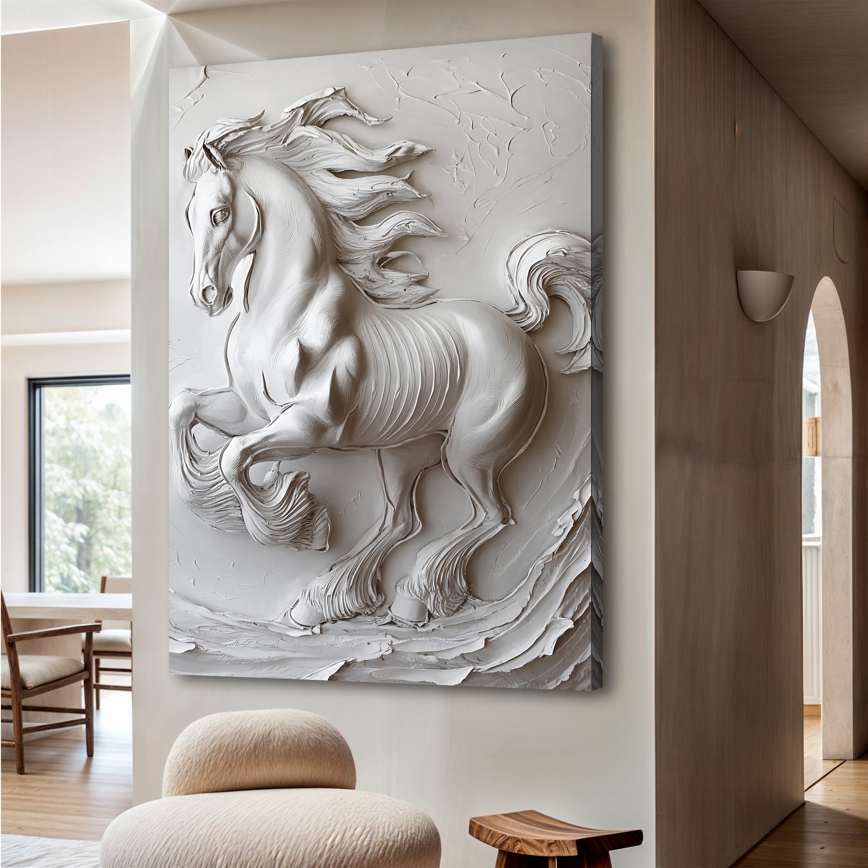 3D Minimalist Horse Wall Art on sale at MyriadMart