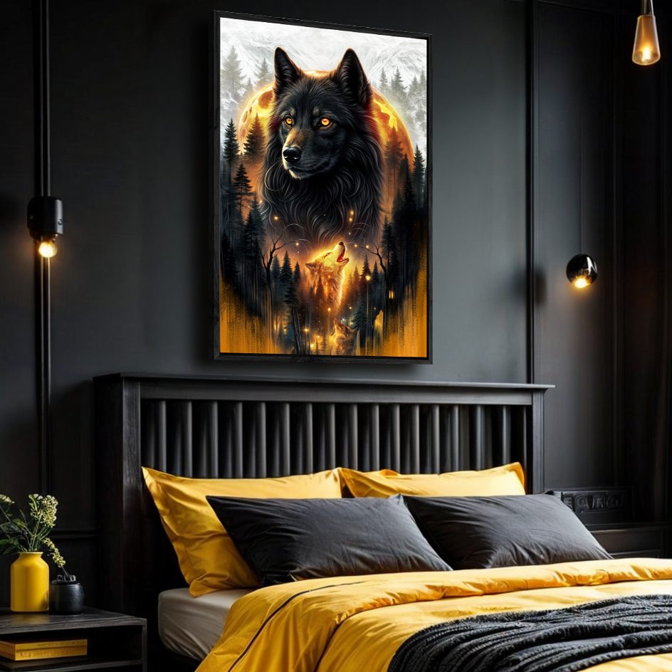 Eclipse of the Alpha Wolf Wall Art on sale at MyriadMart