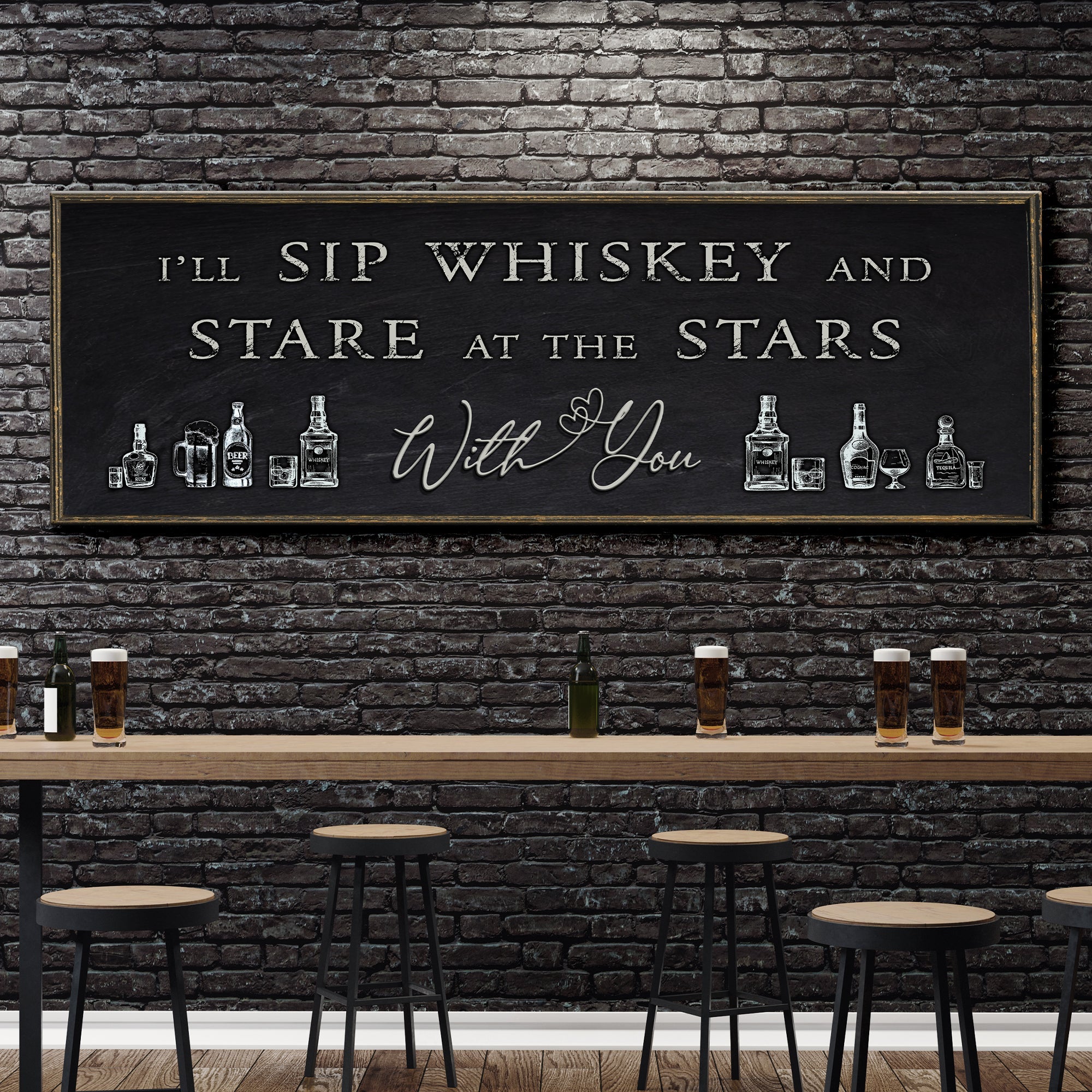Sip Whiskey With You Bar Sign II on sale at MyriadMart