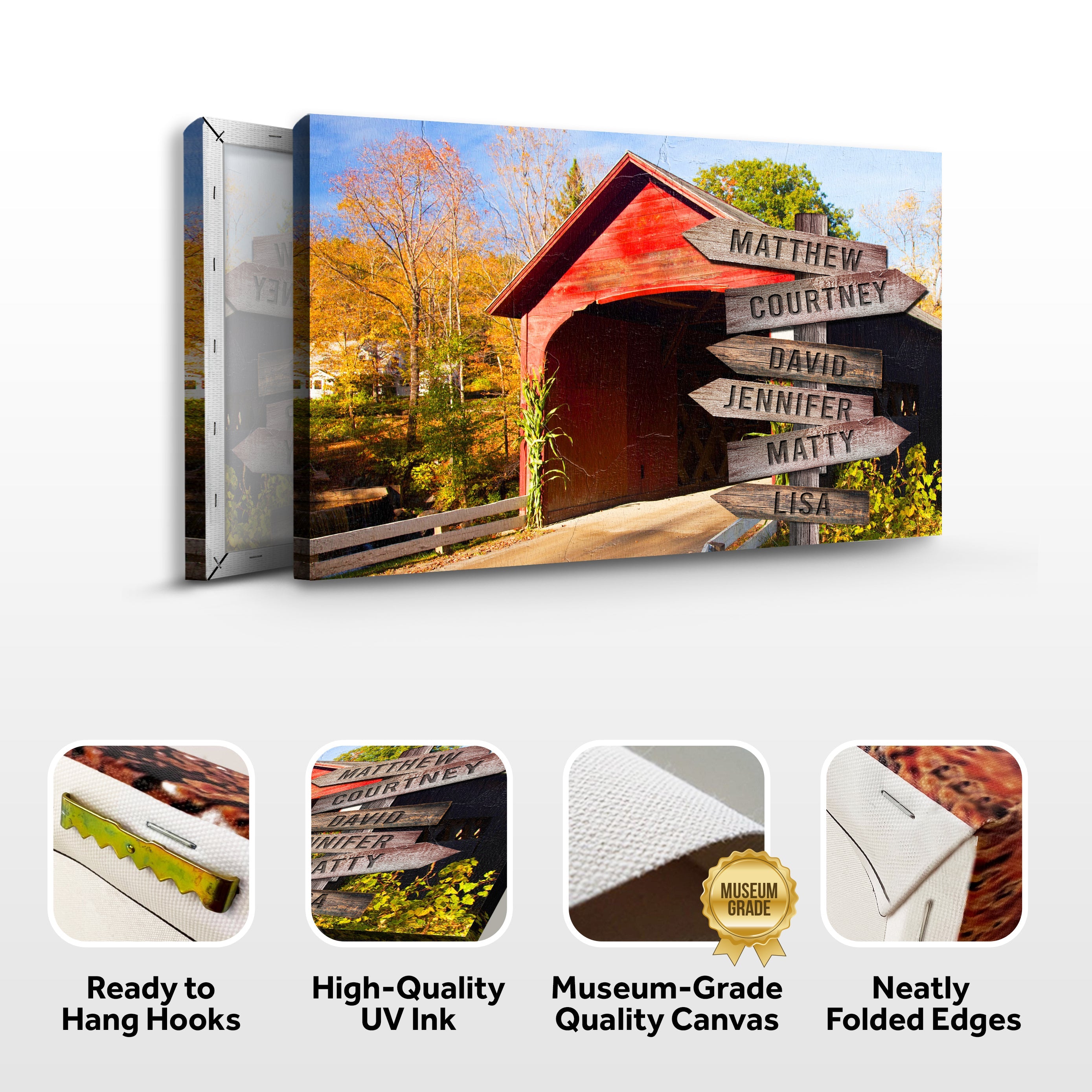 Cabin Woods Family Names Sign on sale at MyriadMart