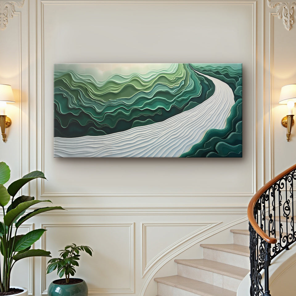 Green Rivers Abstract Wall Art III on sale at MyriadMart