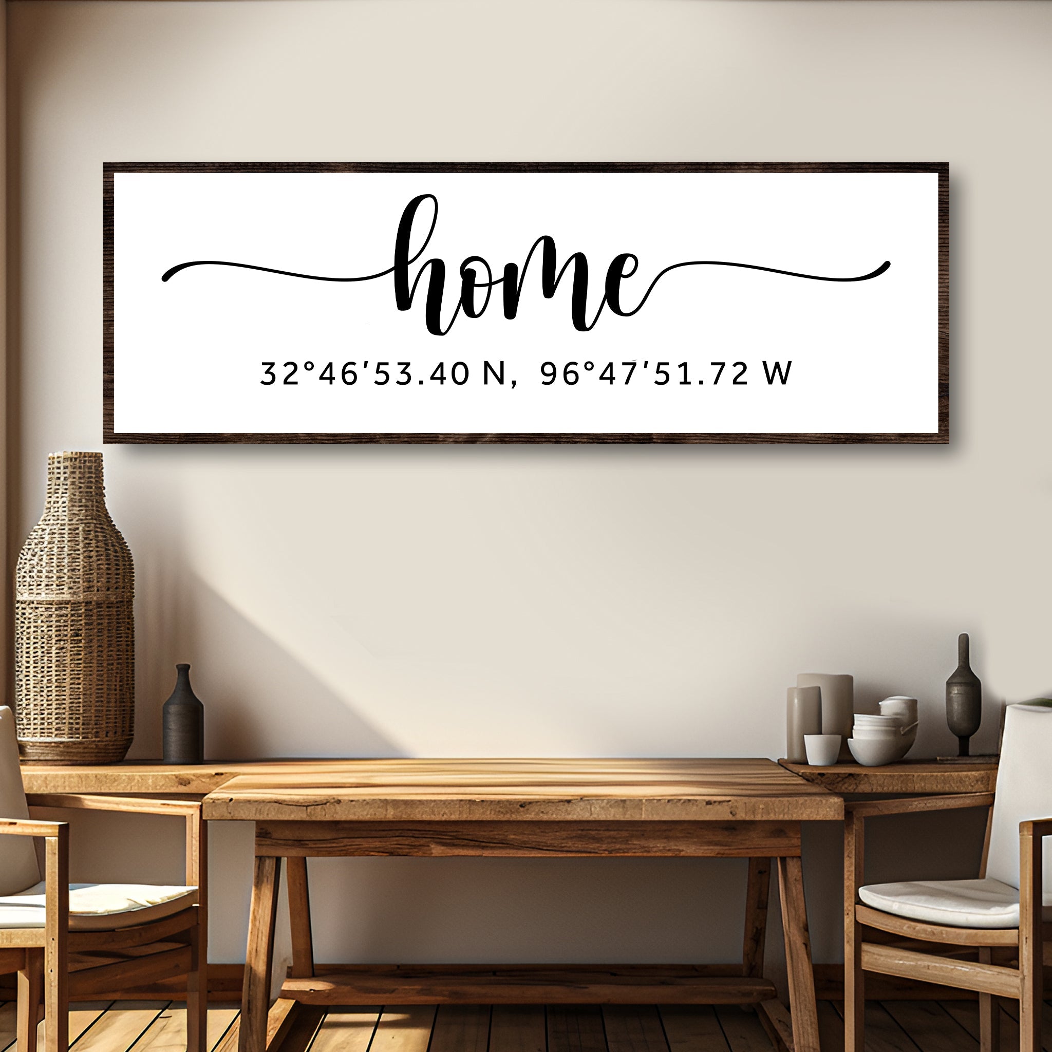 Family Home Coordinates Sign on sale at MyriadMart