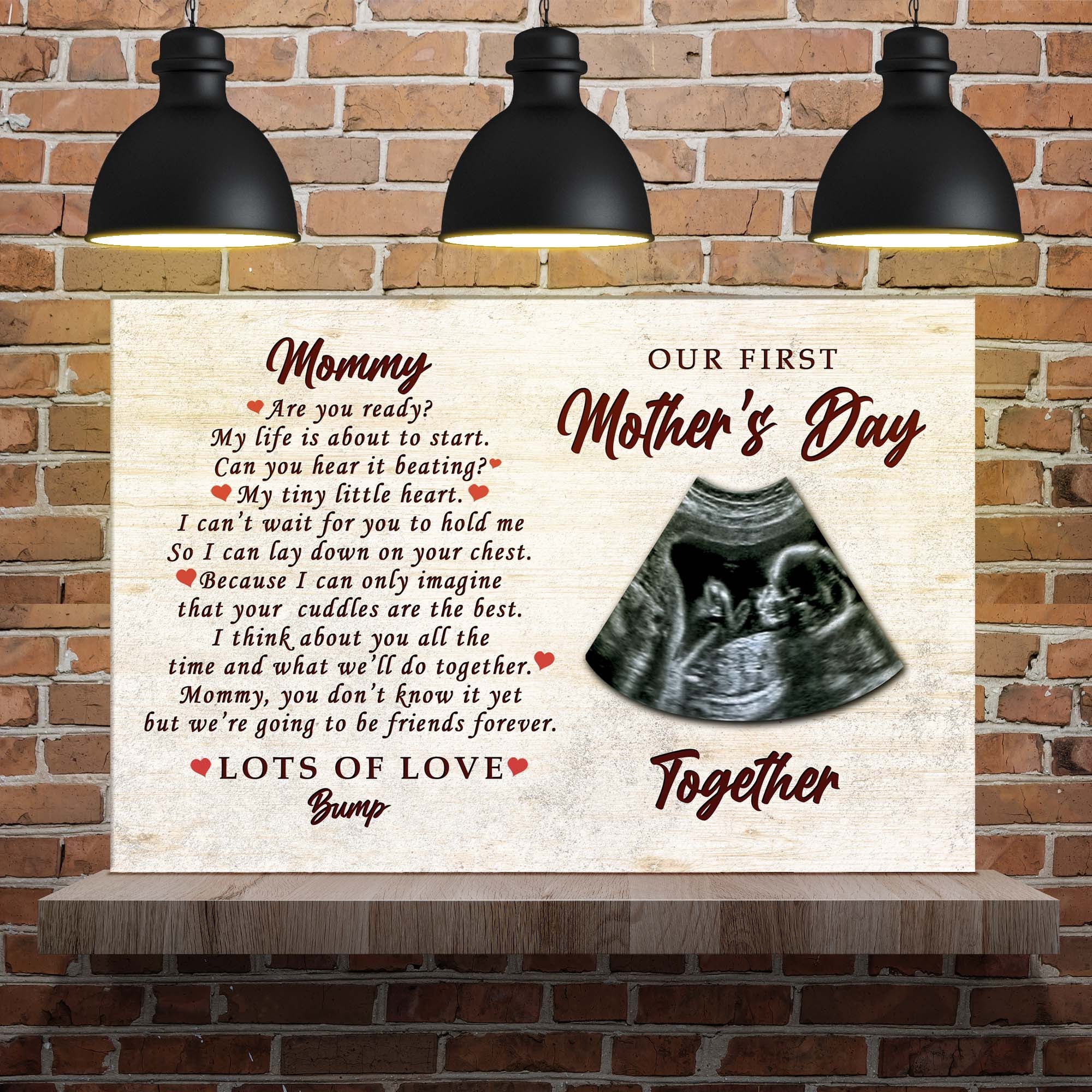 Custom Sonogram Mother's Day Sign on sale at MyriadMart