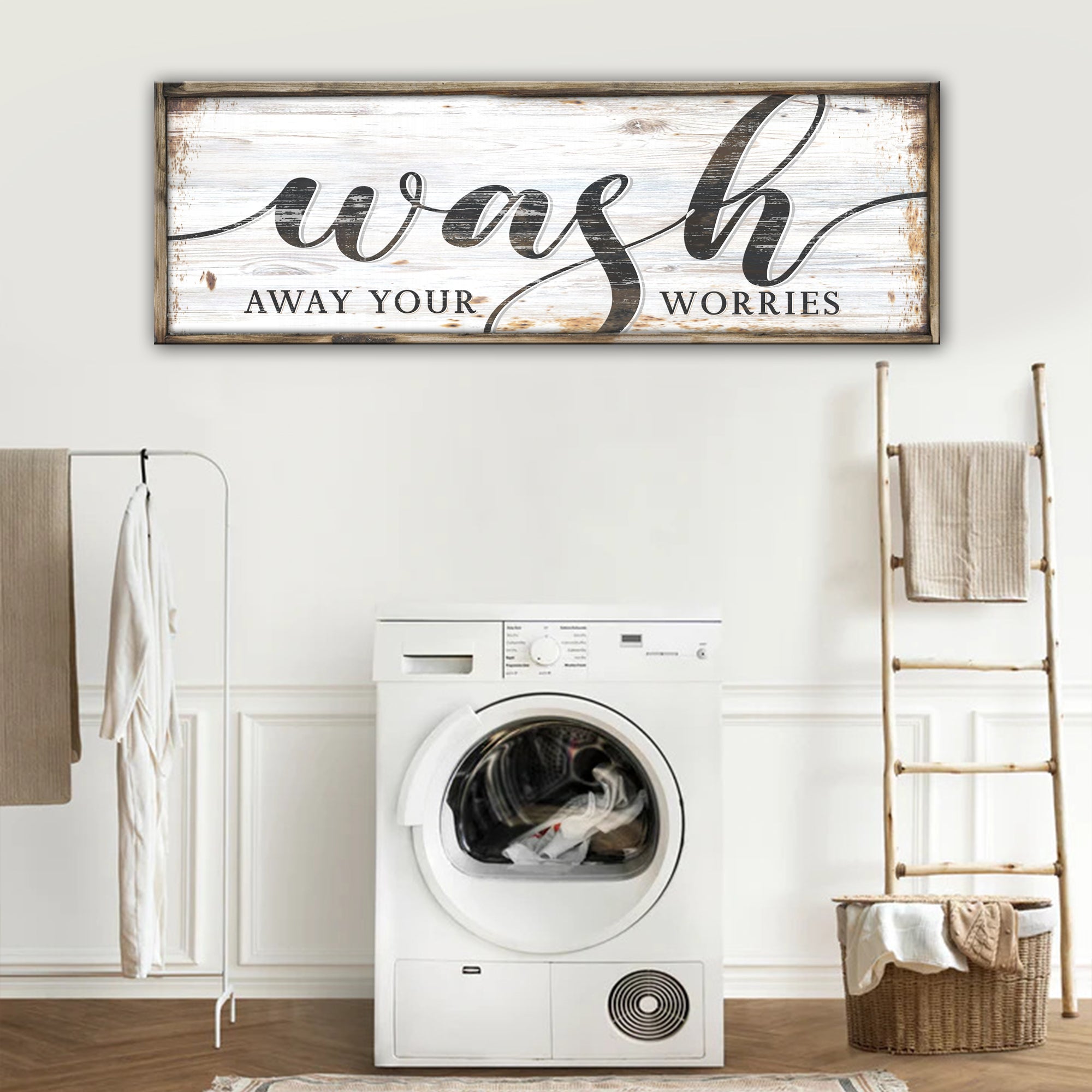 Wash Away Your Worries Bathroom Sign II on sale at MyriadMart