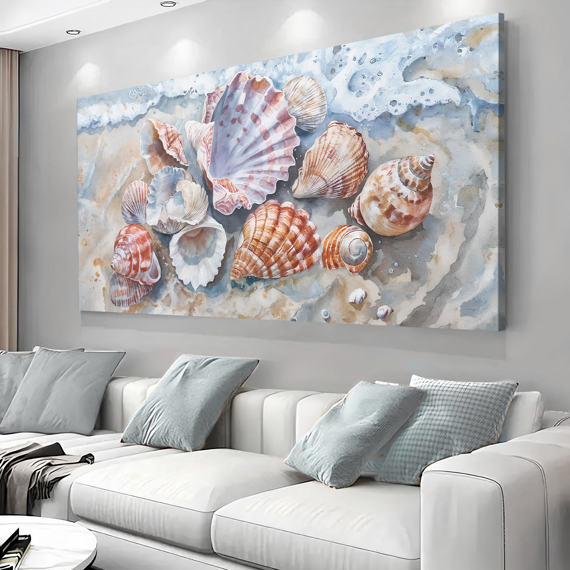 Sea Shells Modern Coastal Wall Art on sale at MyriadMart