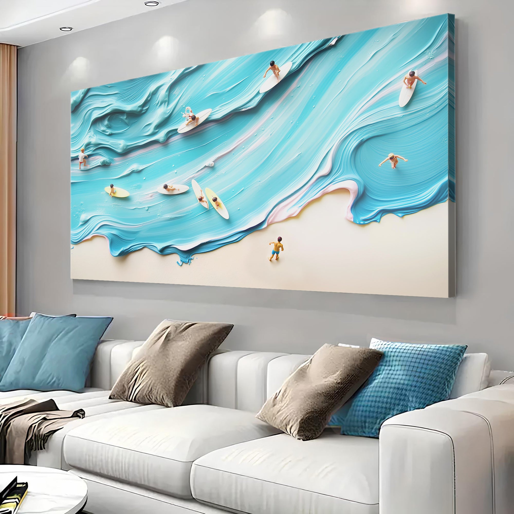 Abstract Aerial View Beach Wall Art on sale at MyriadMart