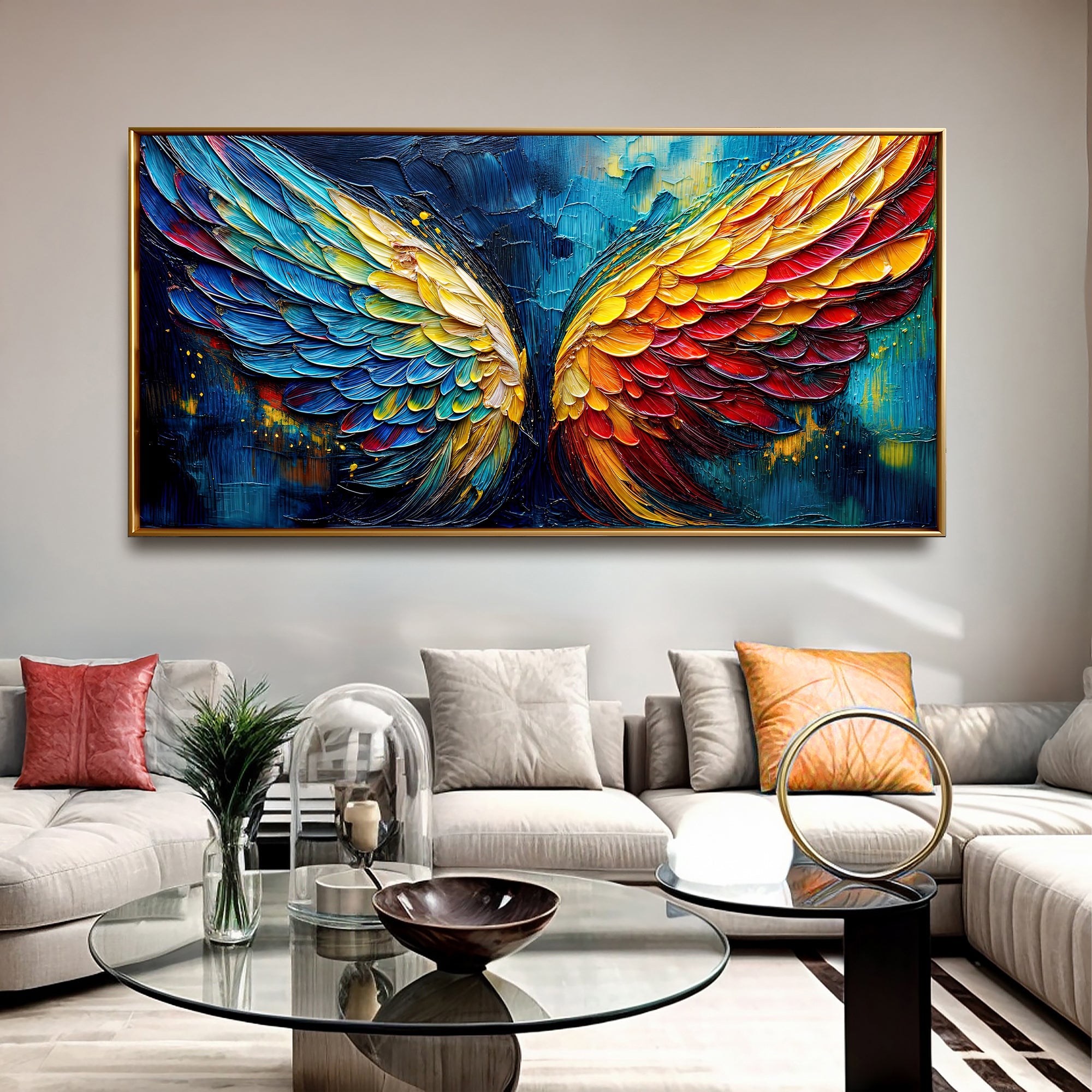 Wings of Fire Impasto Wall Art on sale at MyriadMart