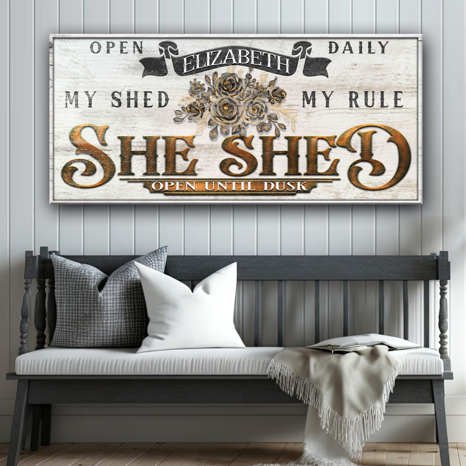 Personalized She Shed Sign X on sale at MyriadMart