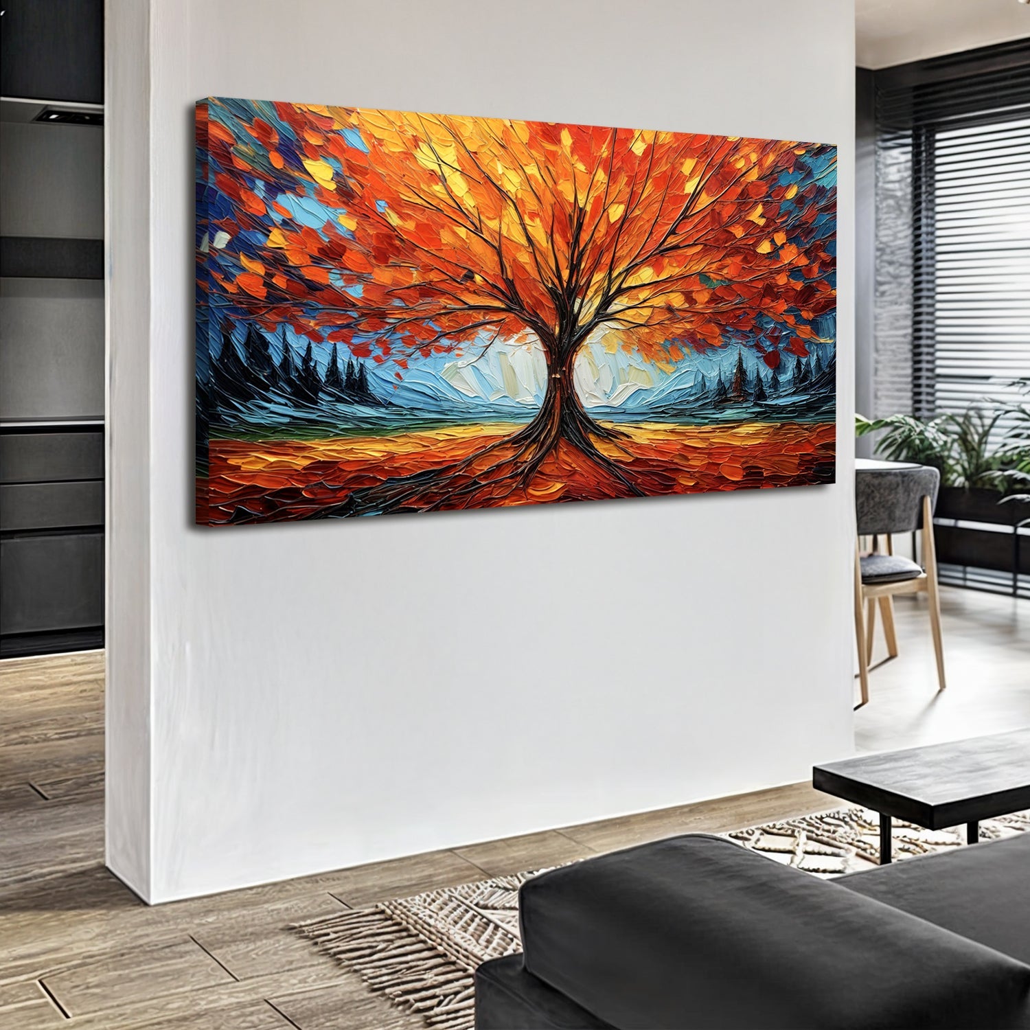 Autumn Fire Impasto Wall Art on sale at MyriadMart