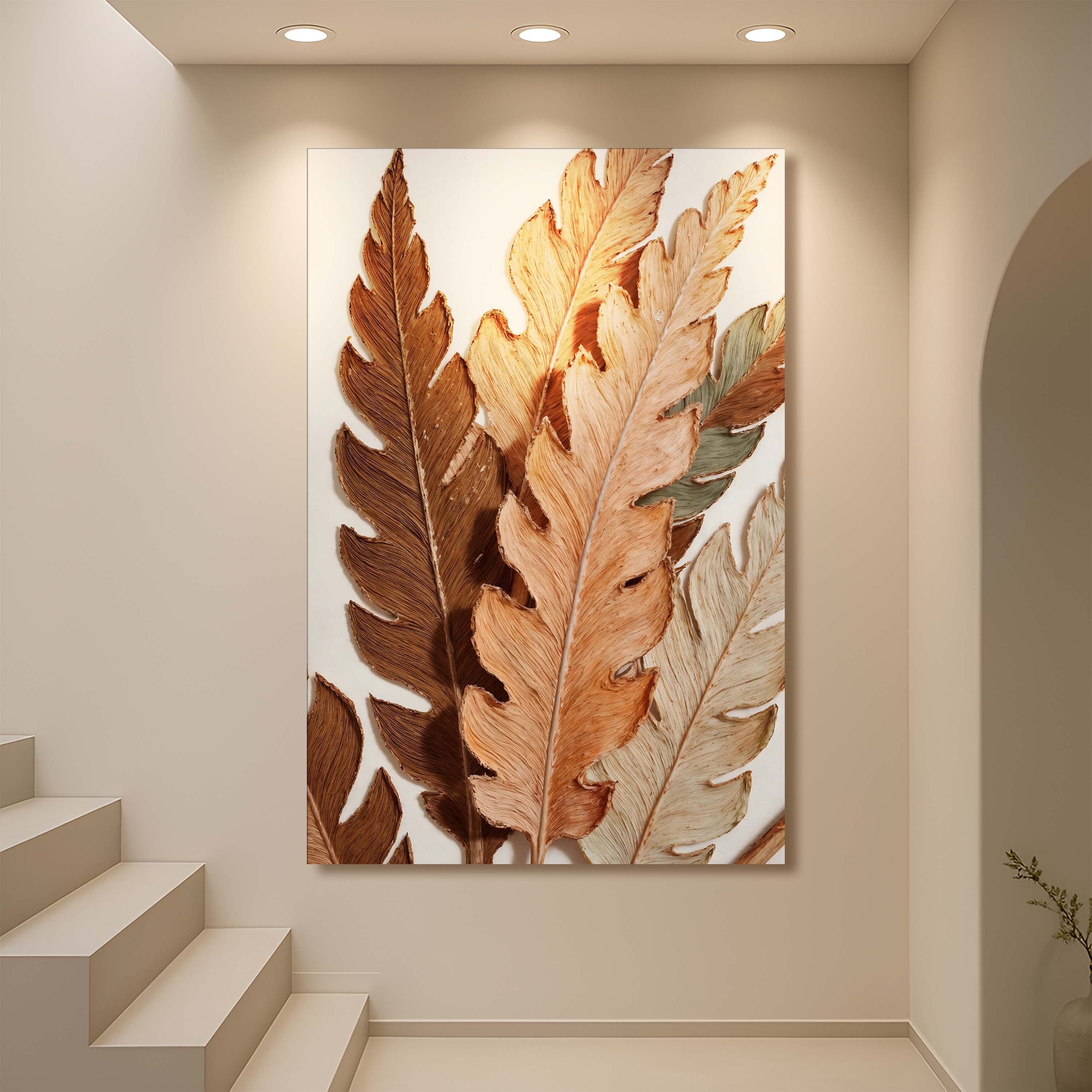 Abstract Autum Leaves Wall Art on sale at MyriadMart