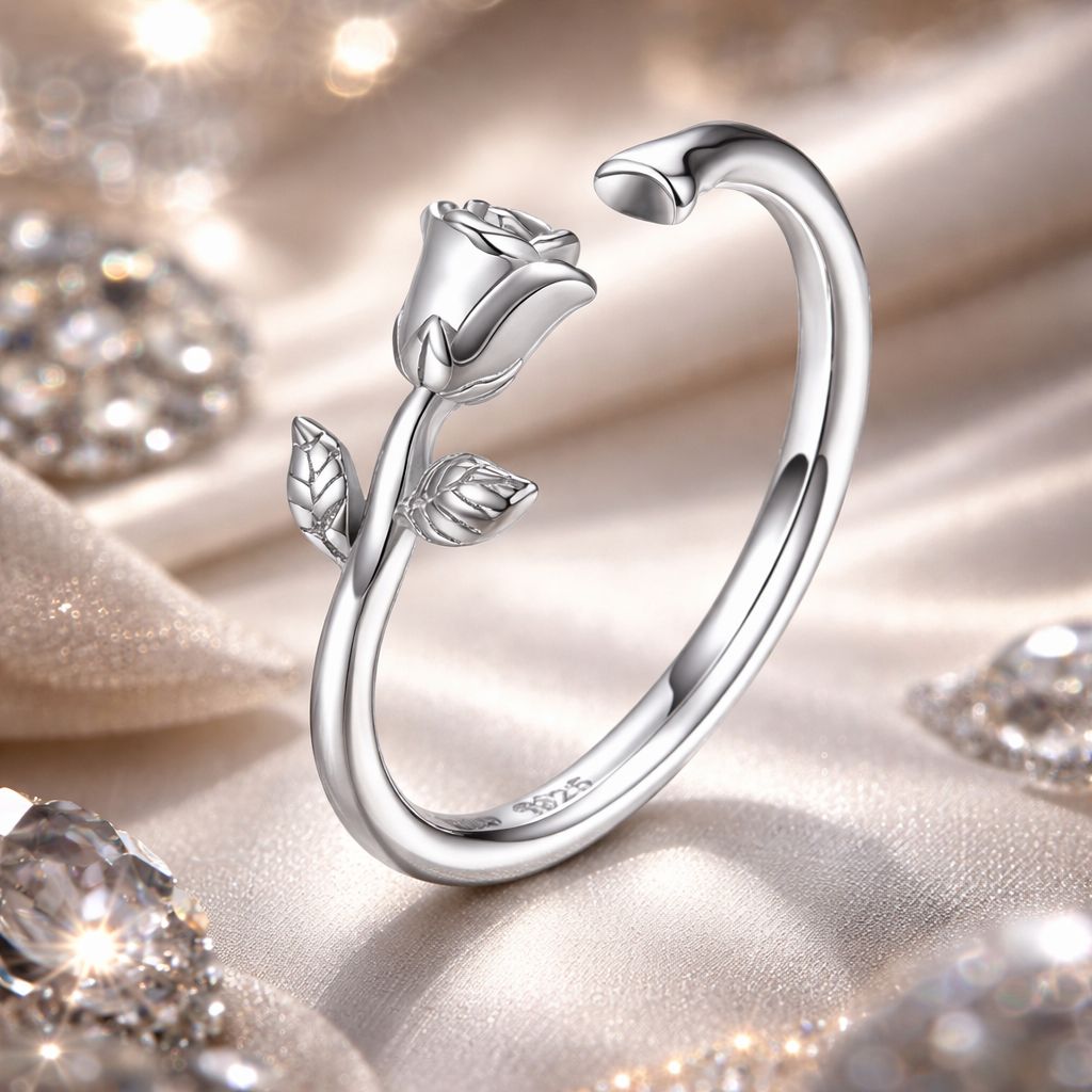 S925 Sterling Silver Plated Platinum Ring for Women on sale at MyriadMart