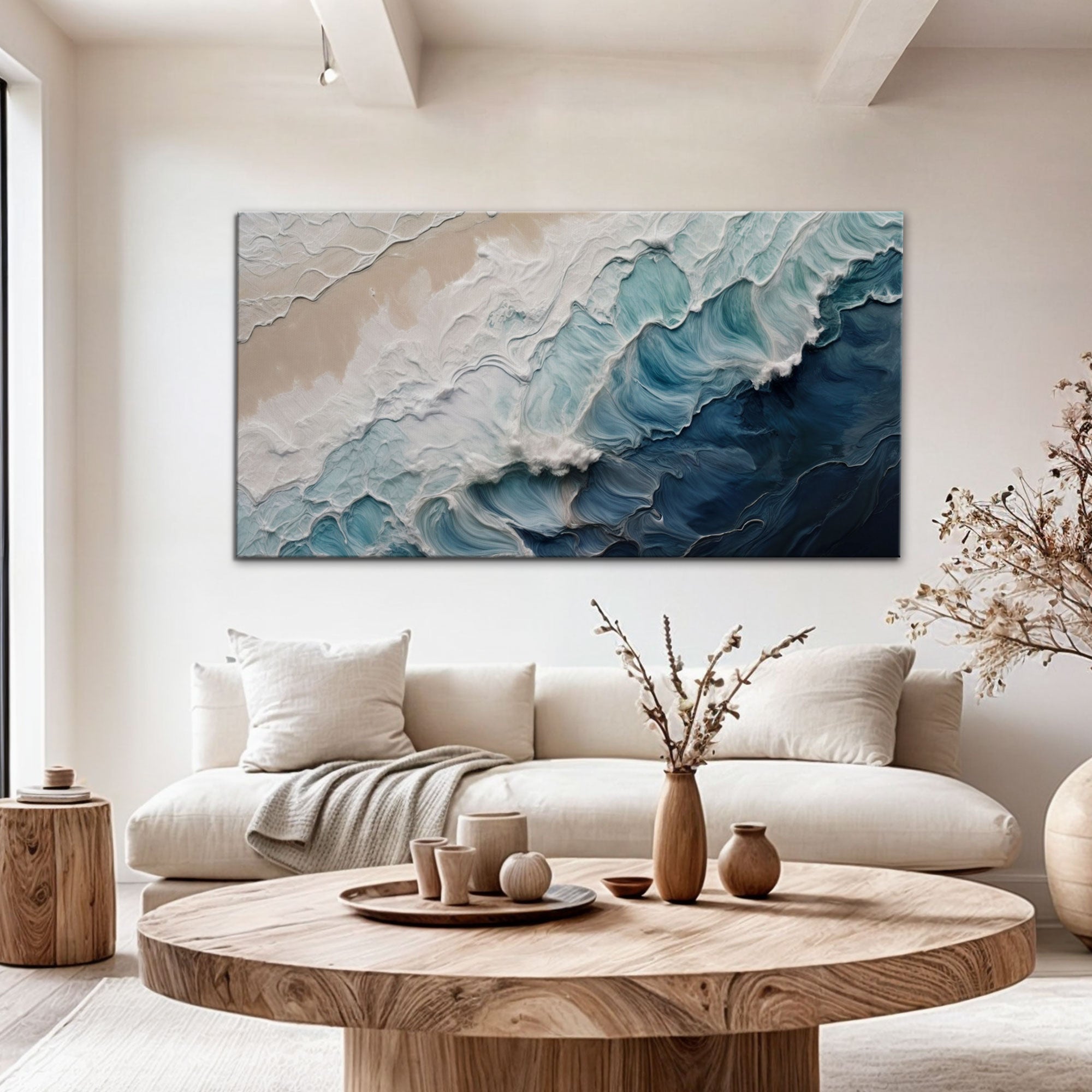 Crashing Coastal Waves Impasto Wall Art on sale at MyriadMart