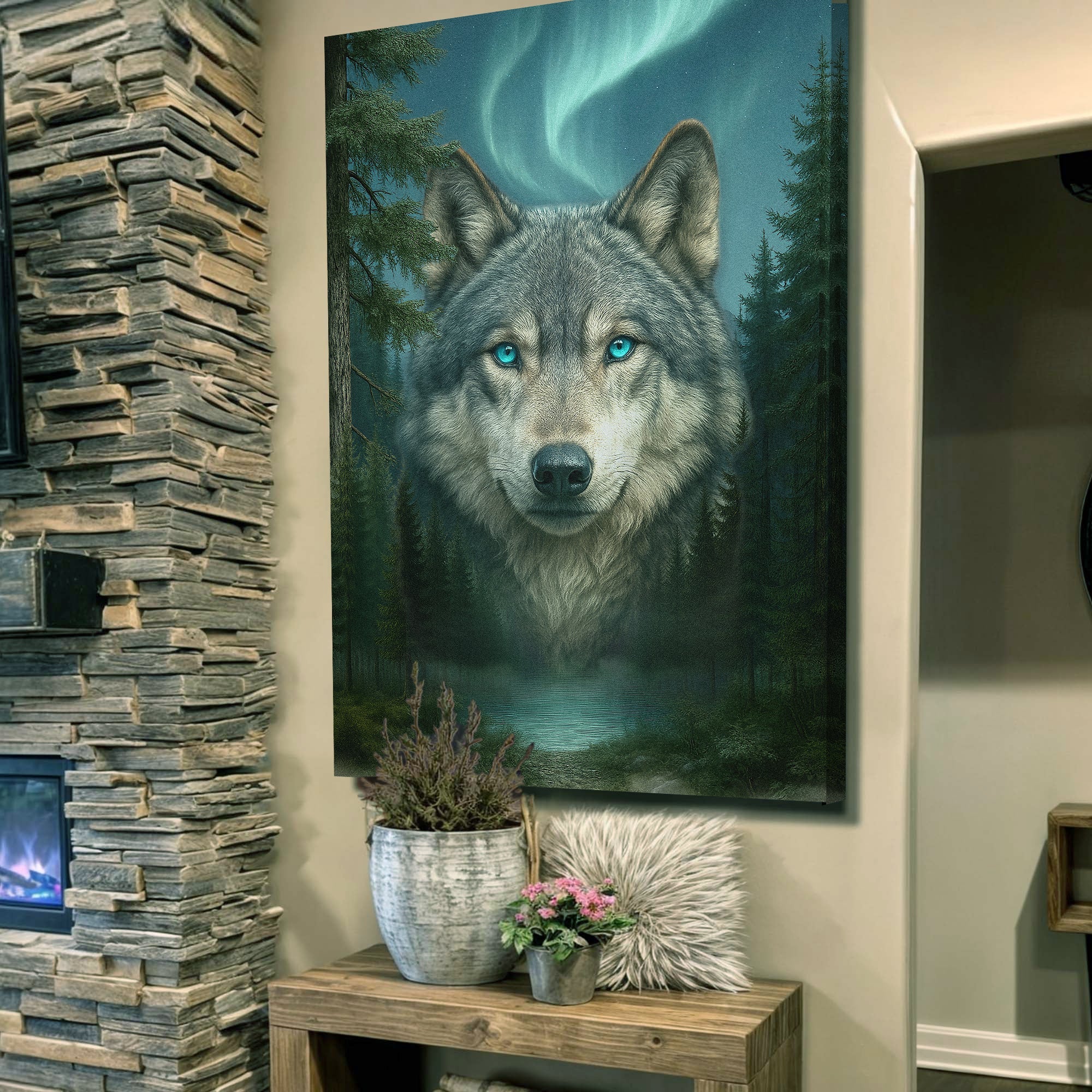 Wolf Northern Symphony Wall Art on sale at MyriadMart