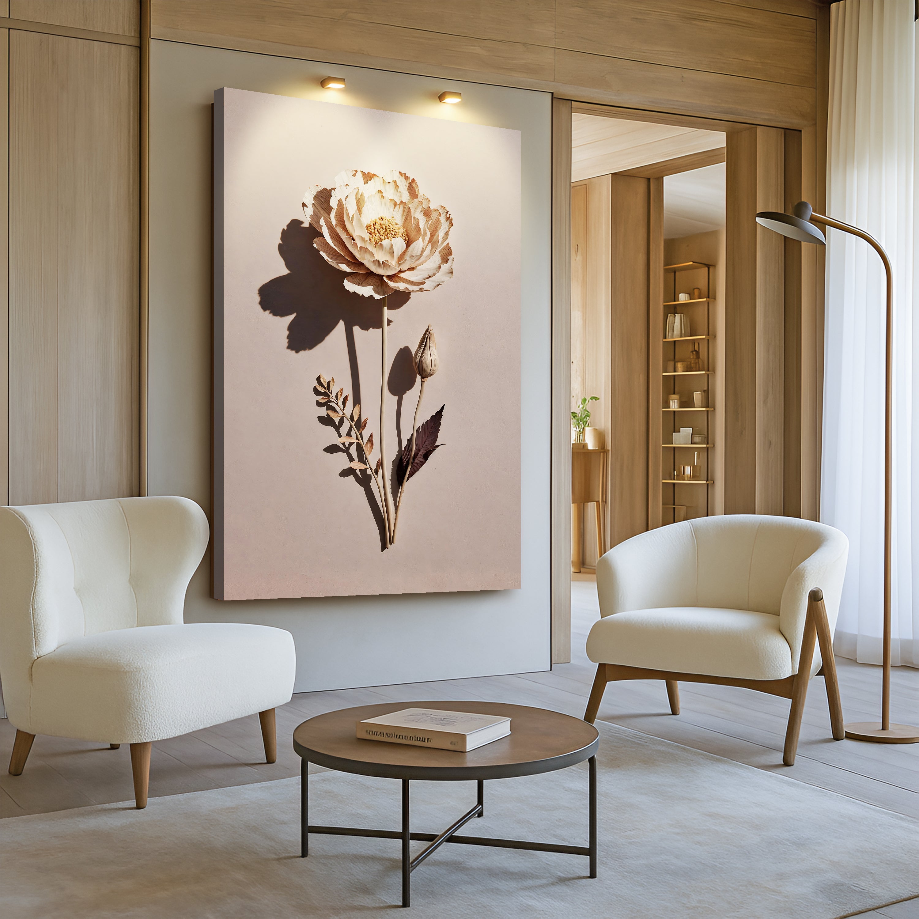Minimalist Lone Flower Wall Art on sale at MyriadMart