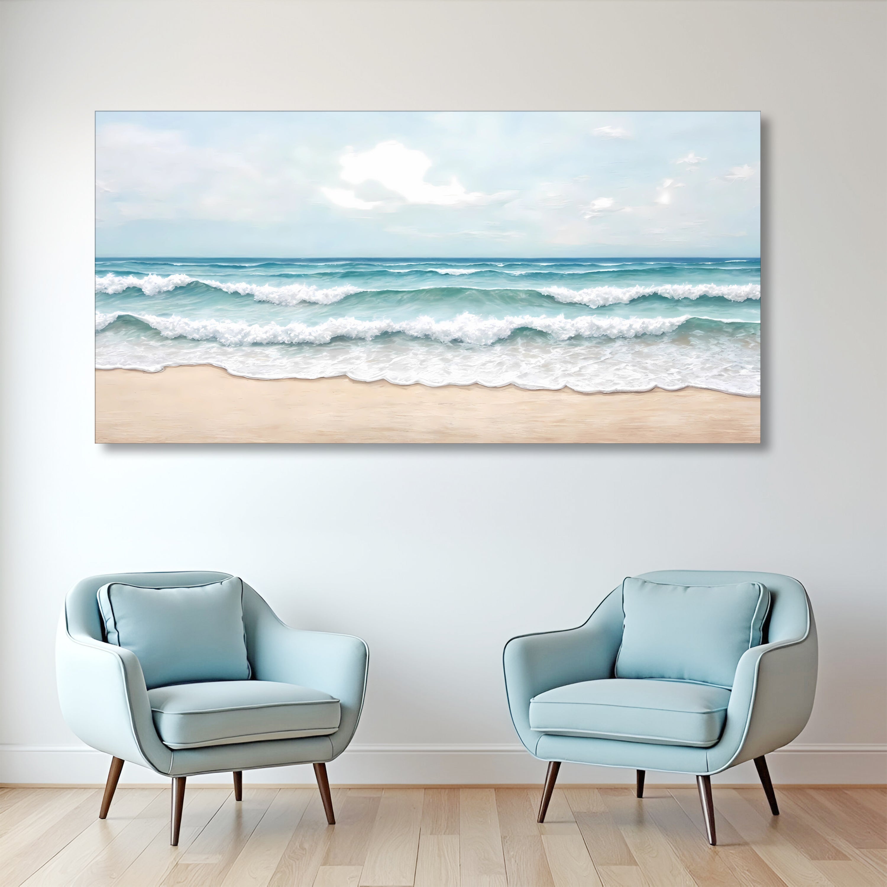 Serene Ocean Wave Coastal Wall Art on sale at MyriadMart