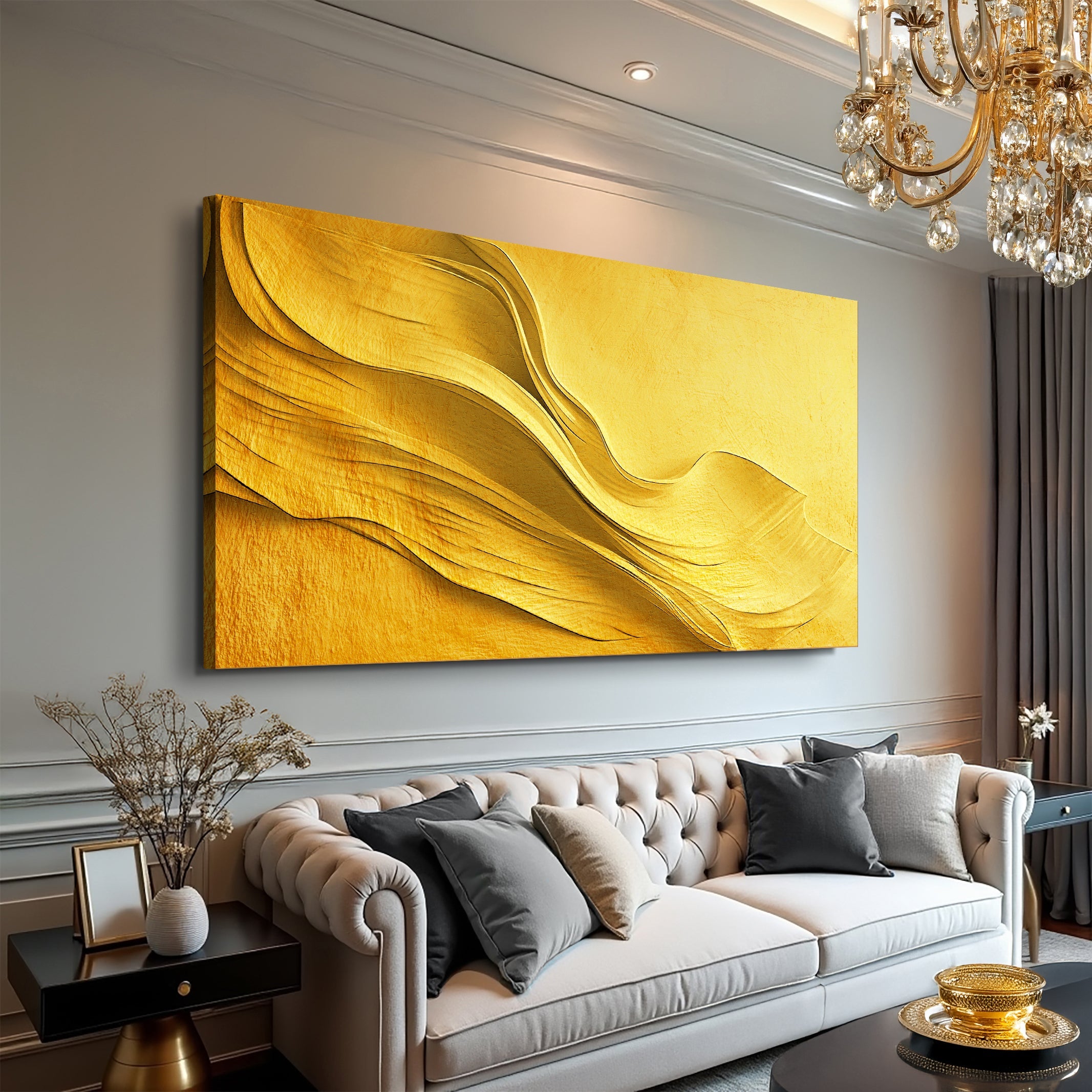 Gold Minimalist Wall Art on sale at MyriadMart