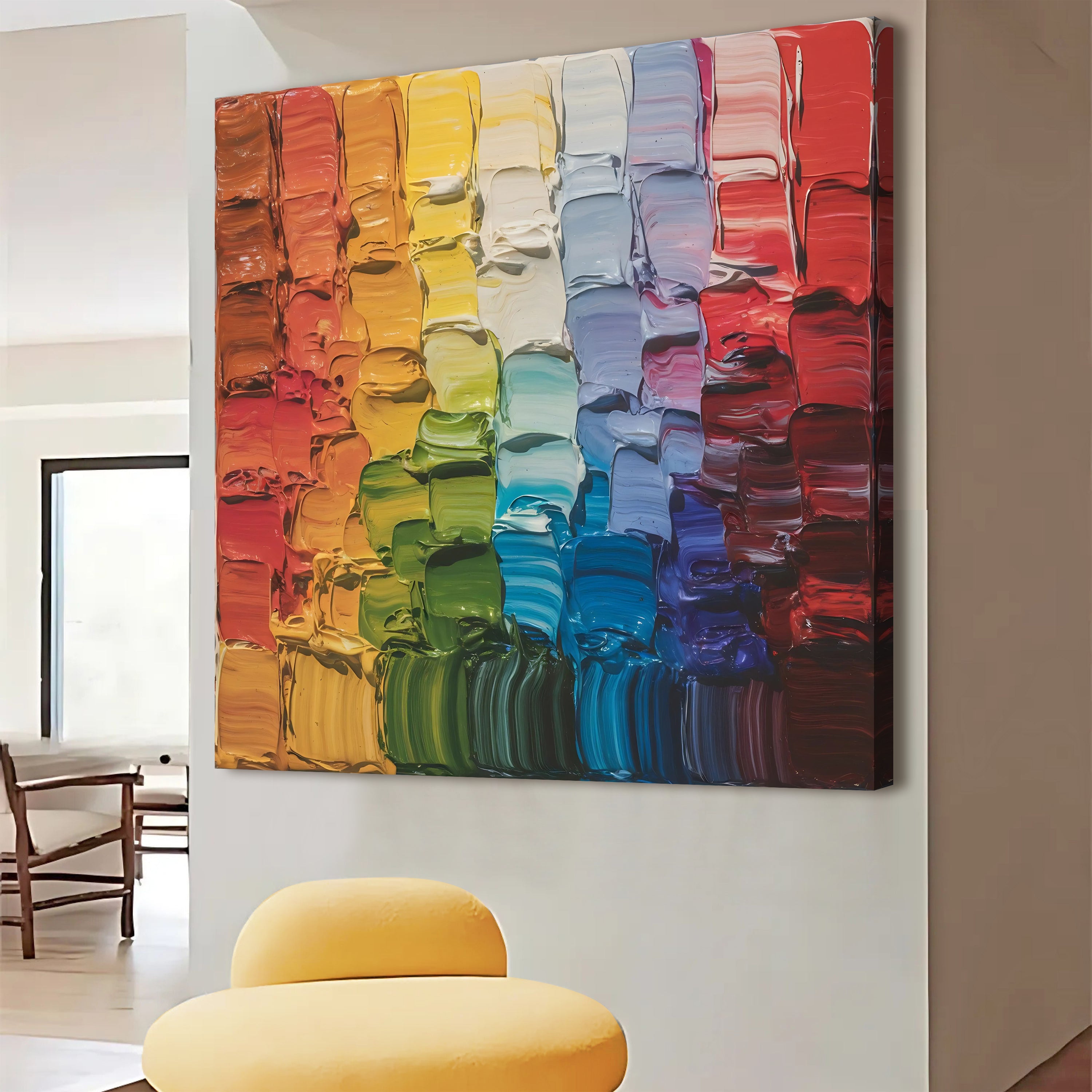 Chroma Flow Impasto Wall Art on sale at MyriadMart