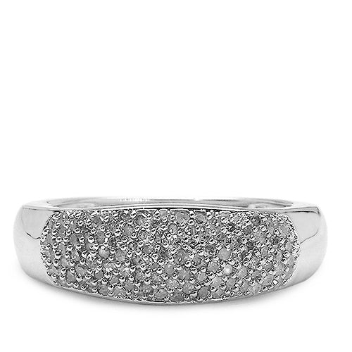 0.49 Carat Genuine White Diamond .925 Sterling Silver Ring on sale at MyriadMart