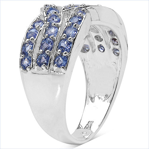 1.26 Carat Genuine Tanzanite .925 Sterling Silver Ring on sale at MyriadMart