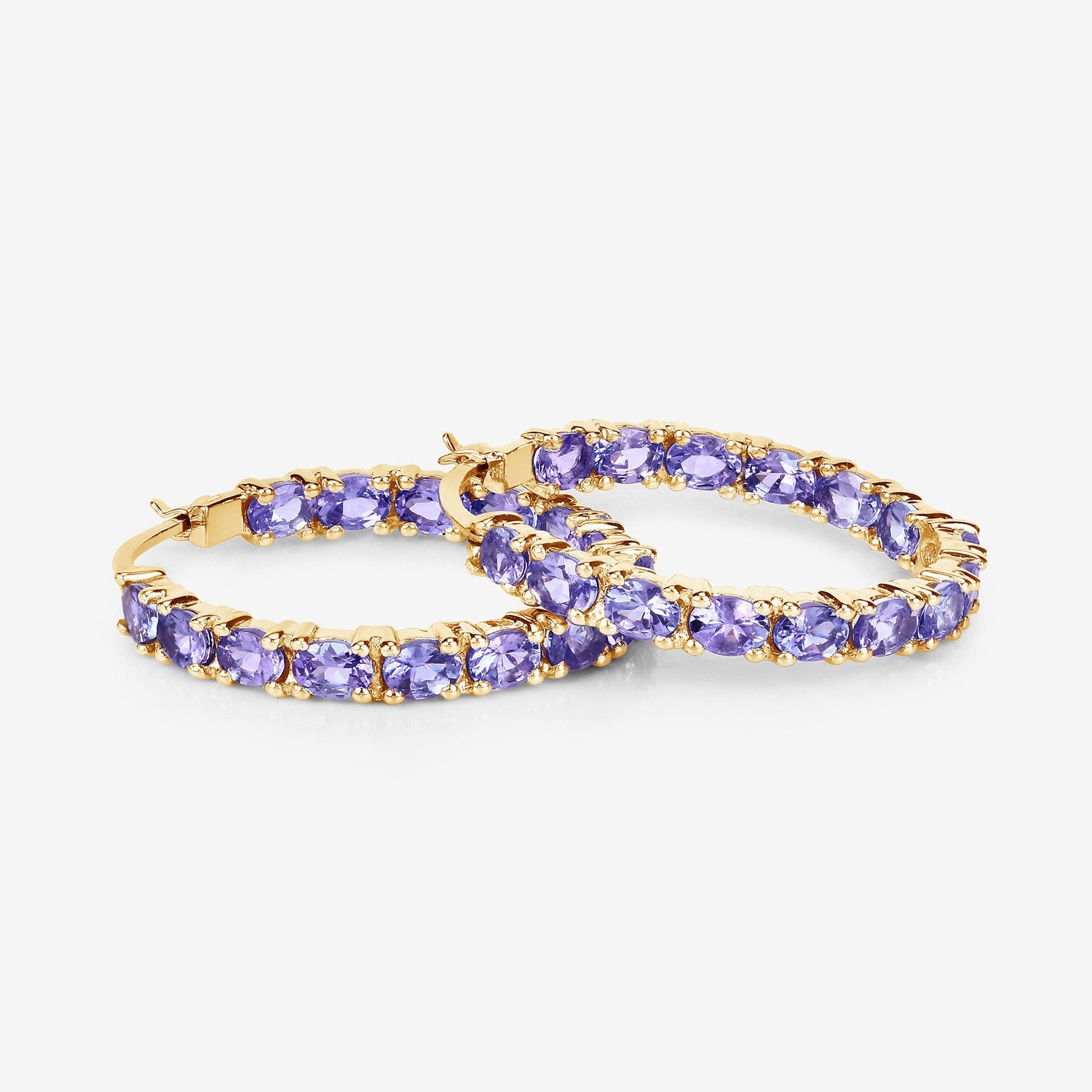 5.10 Carat Genuine Tanzanite .925 Sterling Silver Earrings on sale at MyriadMart