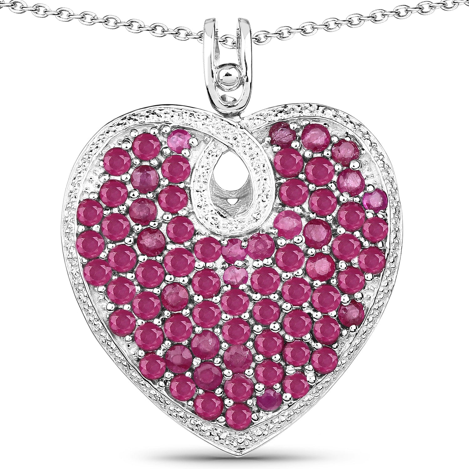 8.03 Carat Genuine Ruby .925 Sterling Silver Pendant on sale at MyriadMart