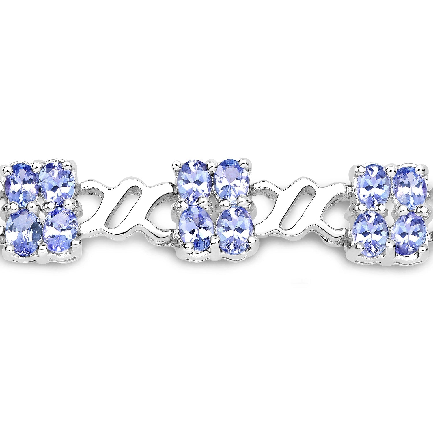 8.16 Carat Genuine Tanzanite .925 Sterling Silver Bracelet on sale at MyriadMart