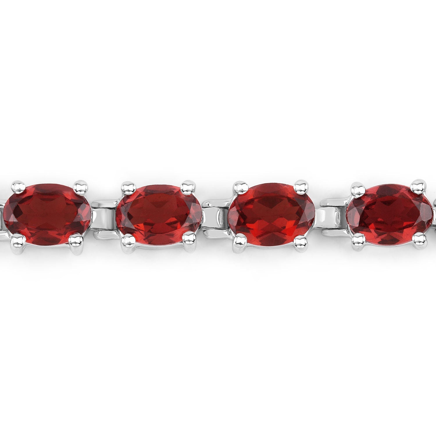 15.30 Carat Genuine Garnet .925 Sterling Silver Bracelet on sale at MyriadMart
