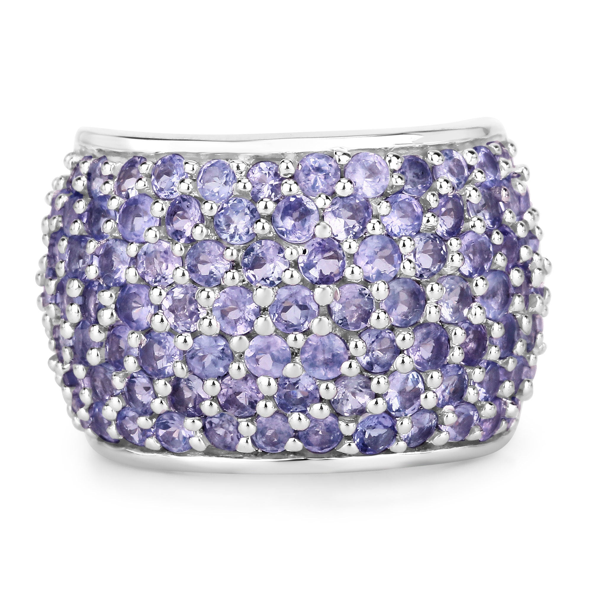 4.22 Carat Genuine Tanzanite .925 Sterling Silver Ring on sale at MyriadMart