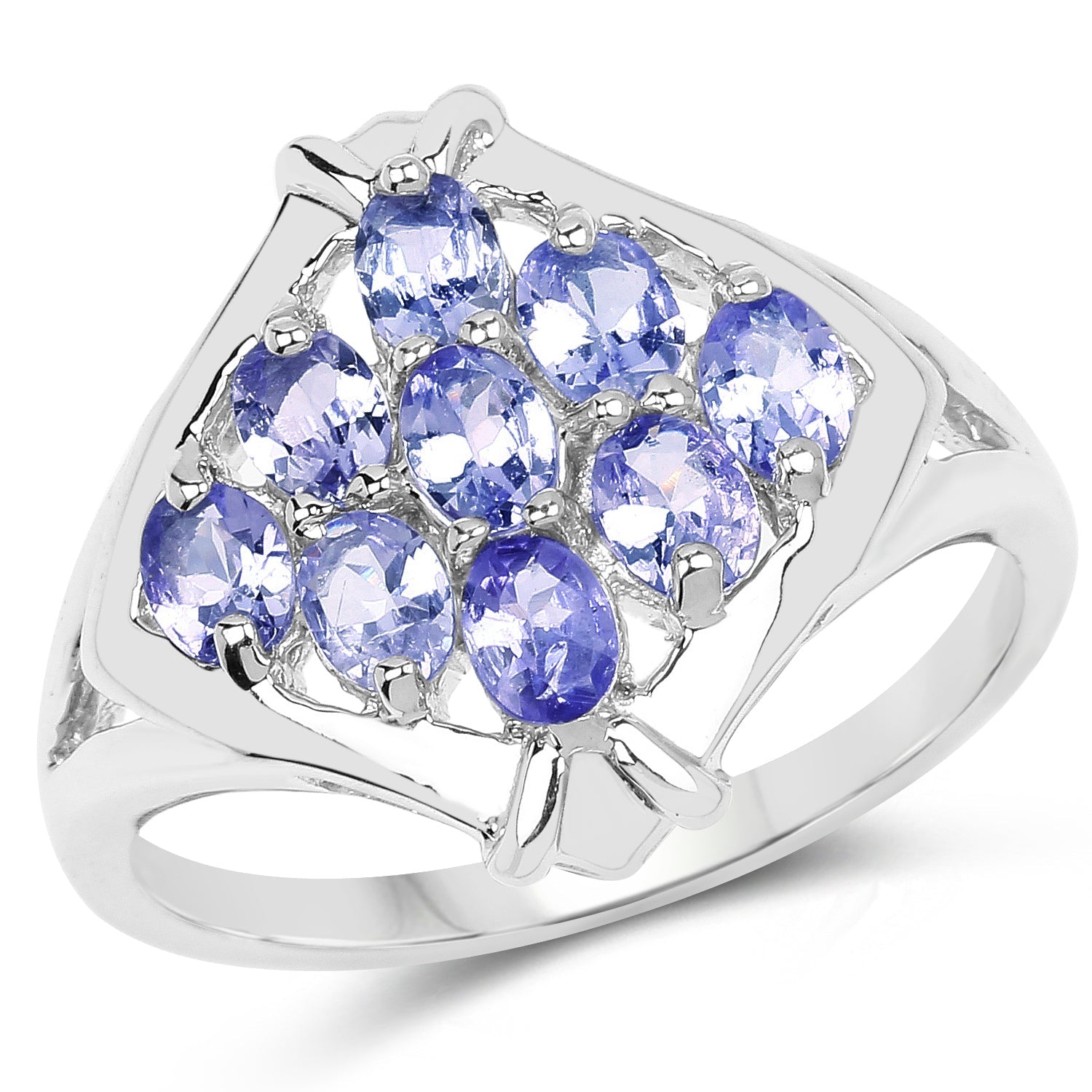 1.53 Carat Genuine Tanzanite .925 Sterling Silver Ring on sale at MyriadMart