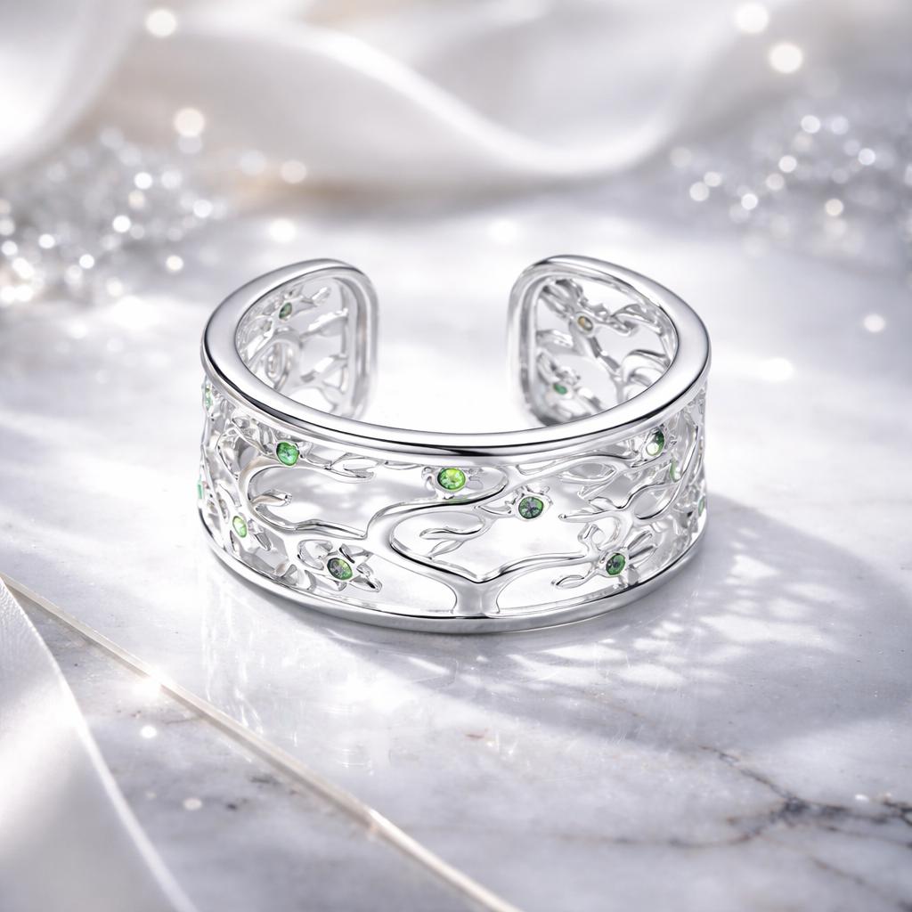 S925 Sterling Silver Pavé Setting CZ Ring on sale at MyriadMart