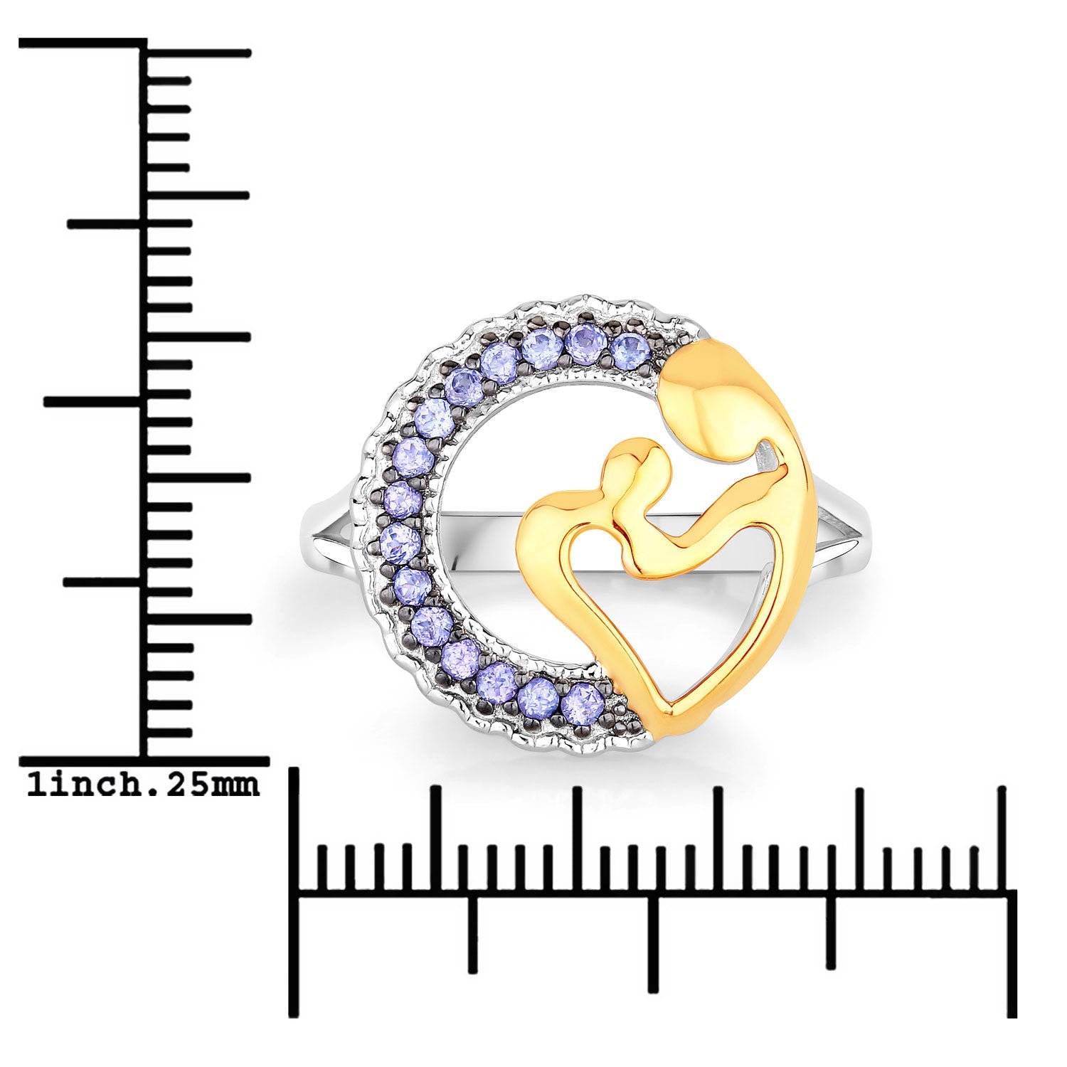 0.28 Carat Genuine Tanzanite .925 Sterling Silver Ring on sale at MyriadMart