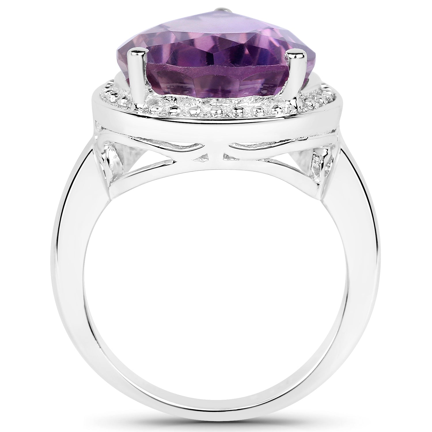 9.00 Carat Genuine Amethyst .925 Sterling Silver Ring on sale at MyriadMart