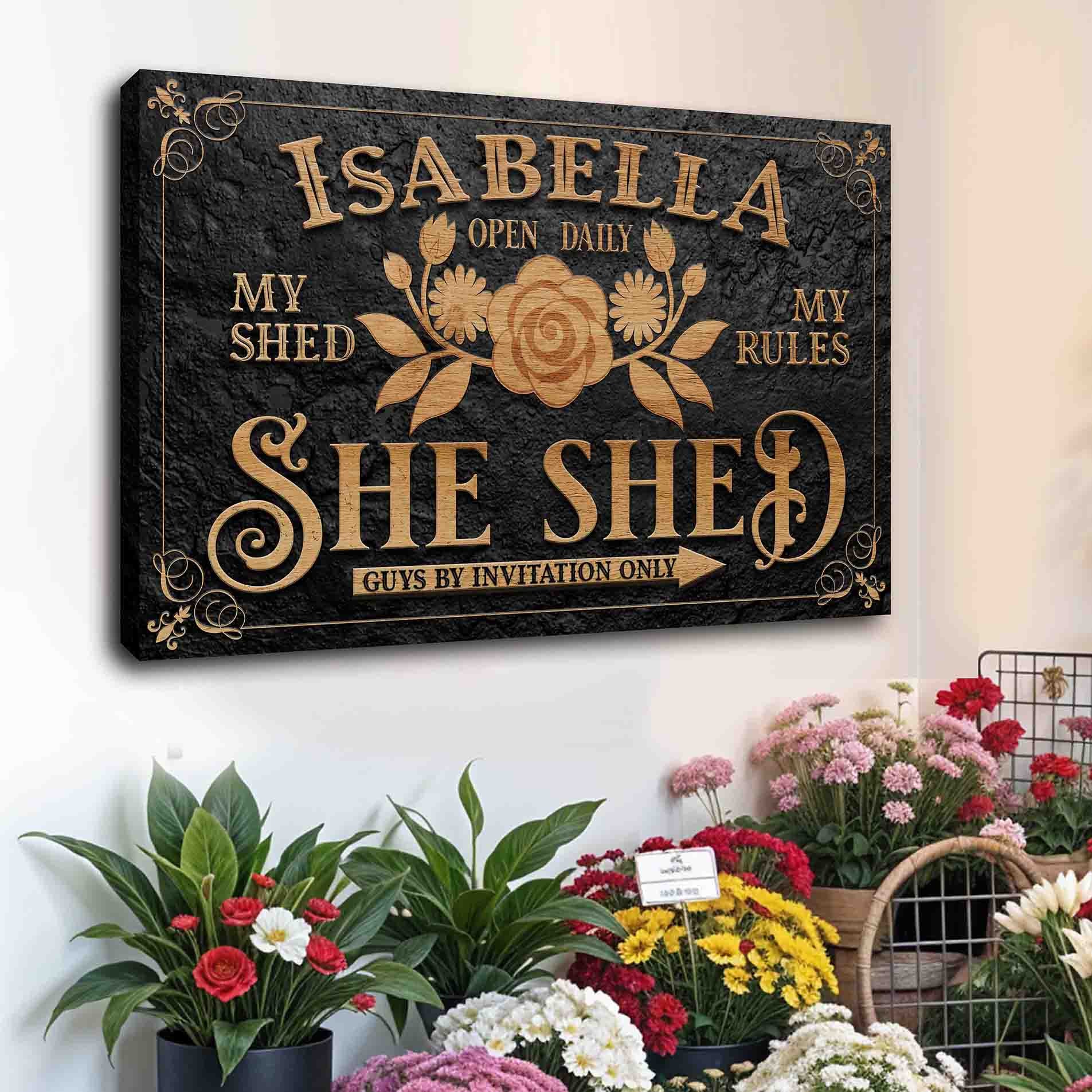 Personalized She Shed Sign V on sale at MyriadMart