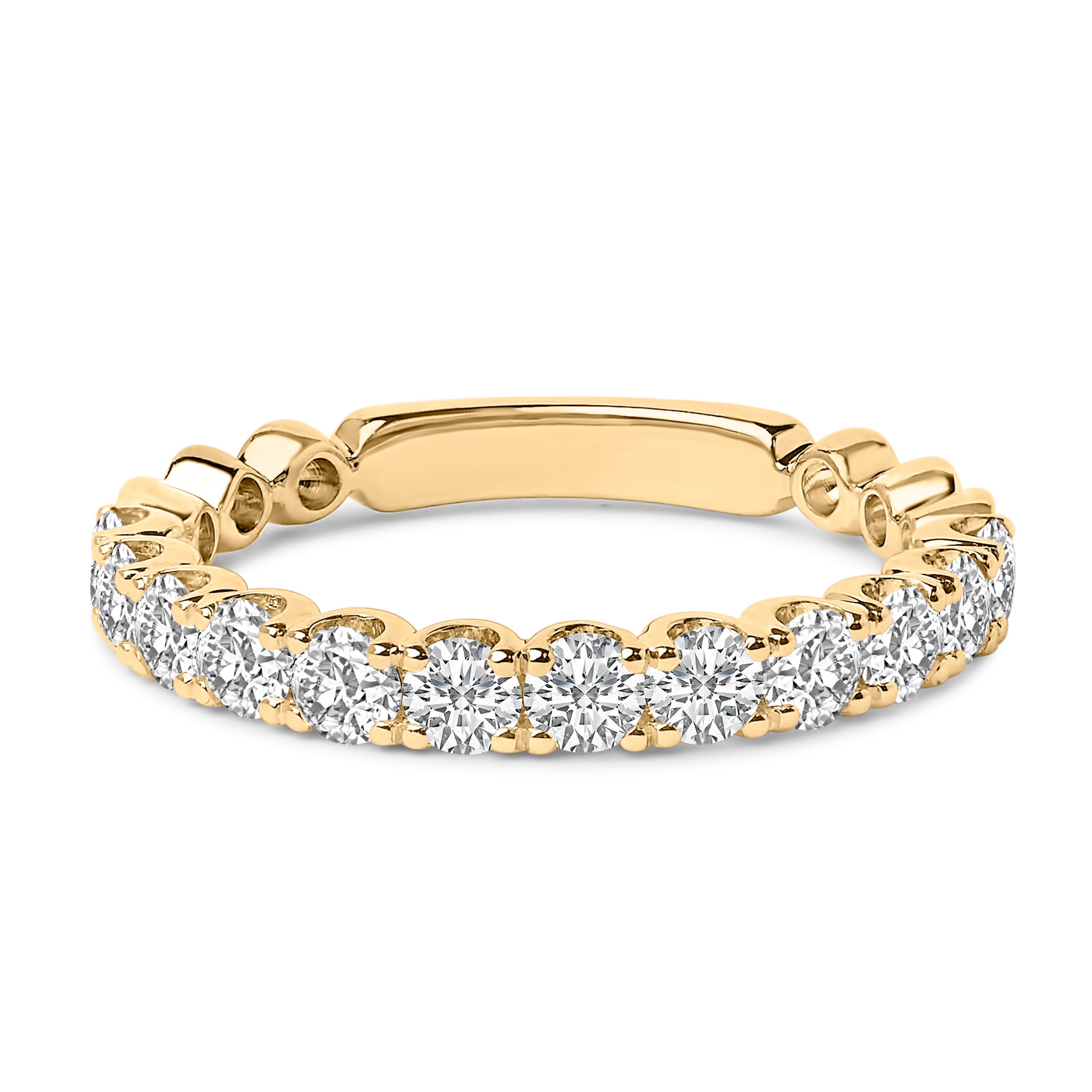 14K White Gold 1.00 Cttw Round Diamond Prong Set Wedding Band on sale at MyriadMart