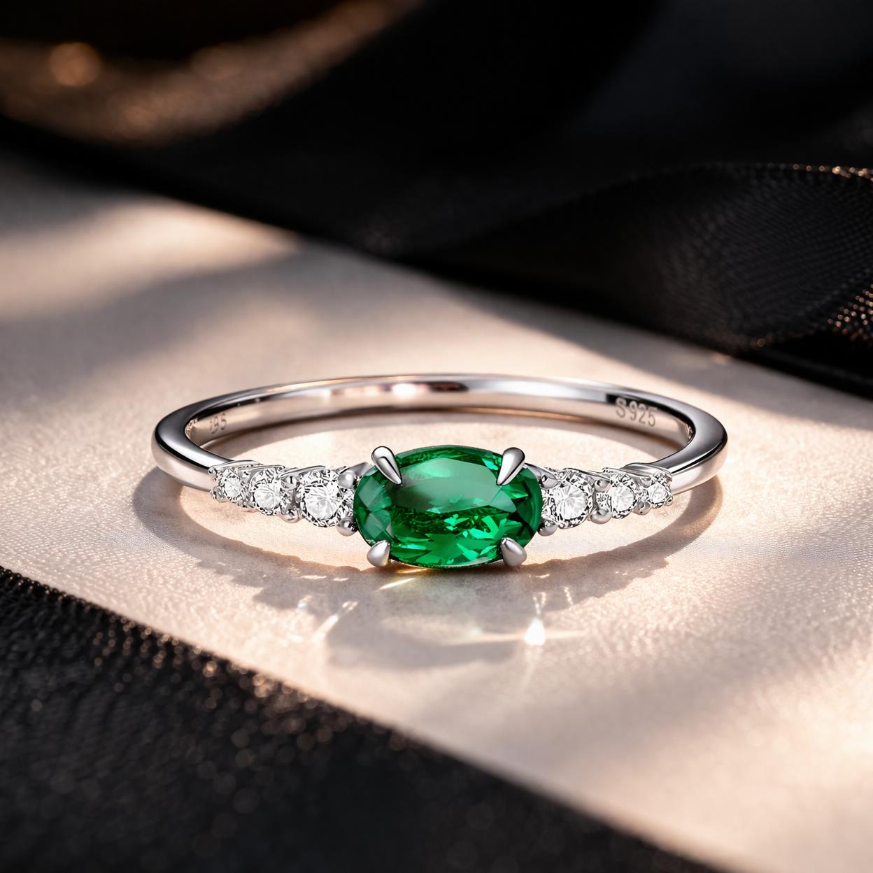 925 Sterling Silver & Platinum Plated 0.1cm CZ Ring for Women - Size 6.0 on sale at MyriadMart