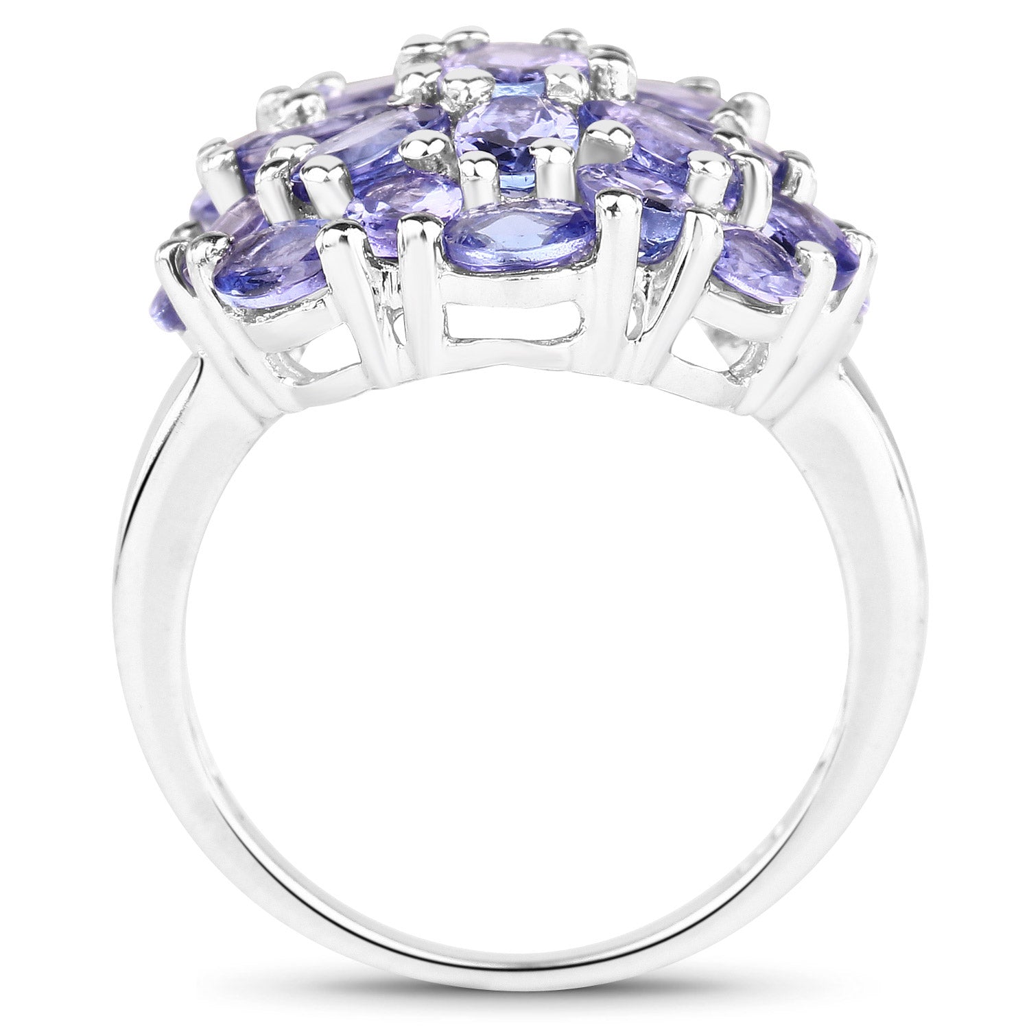 7.08 Carat Genuine Tanzanite .925 Sterling Silver Ring on sale at MyriadMart