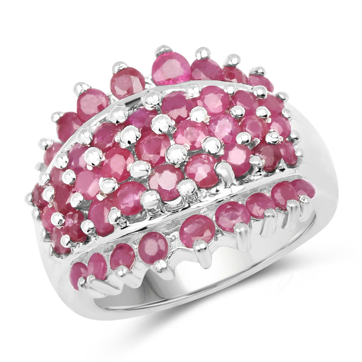 2.70 Carat Genuine Ruby .925 Sterling Silver Ring on sale at MyriadMart