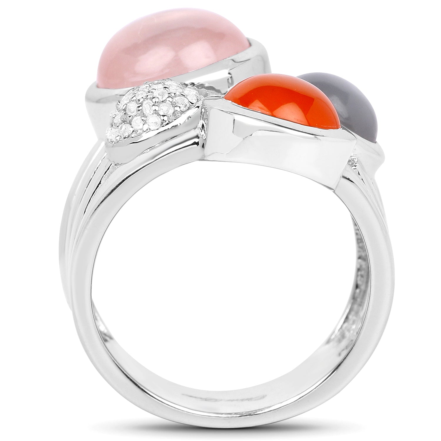 5.96 Carat Genuine Multi Stone .925 Sterling Silver Ring on sale at MyriadMart