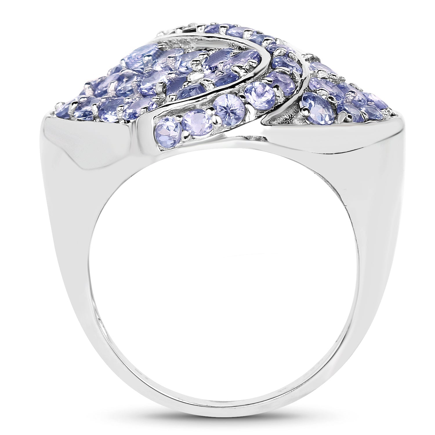 3.65 Carat Genuine Tanzanite .925 Sterling Silver Ring on sale at MyriadMart