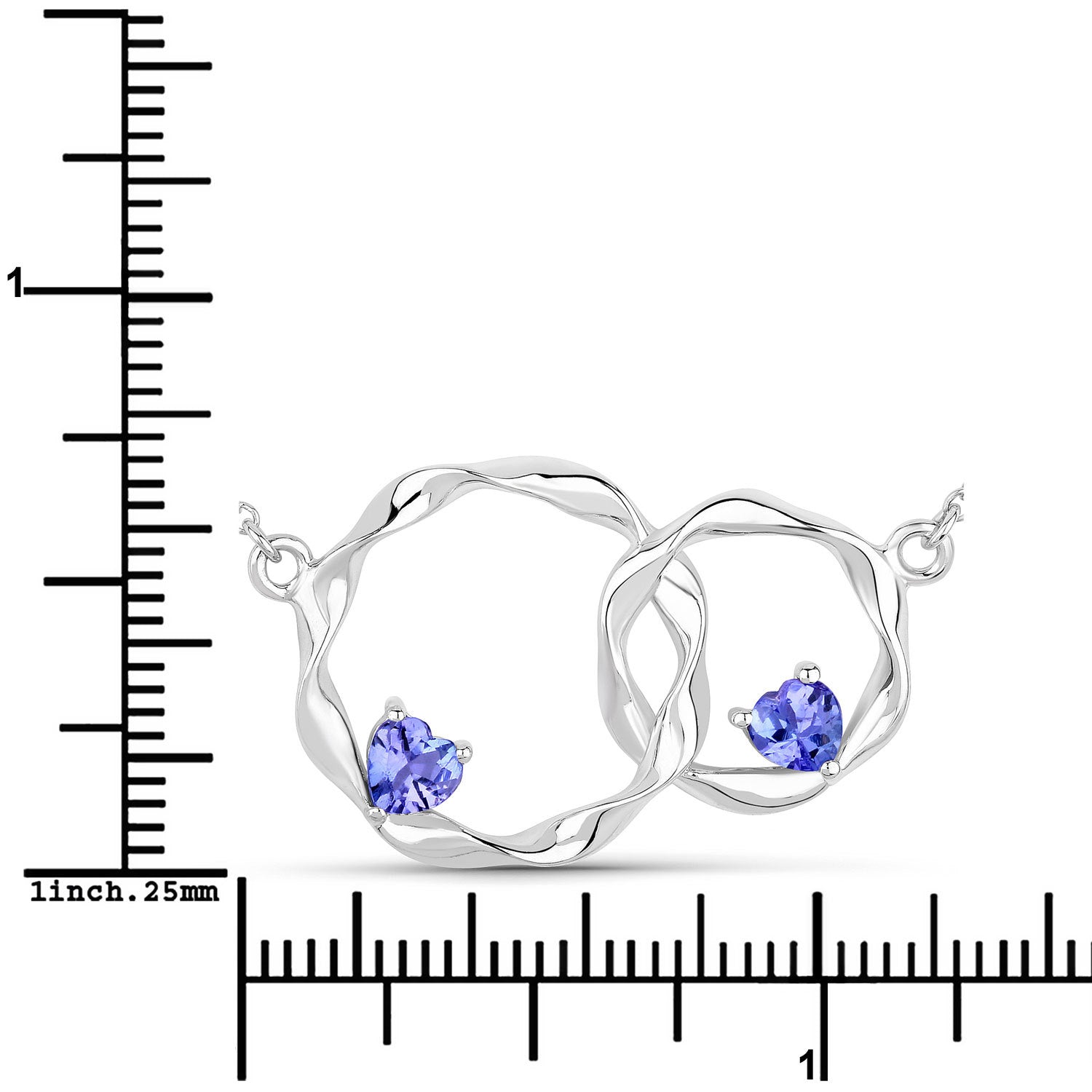 0.38 Carat Genuine Tanzanite .925 Sterling Silver Pendant on sale at MyriadMart