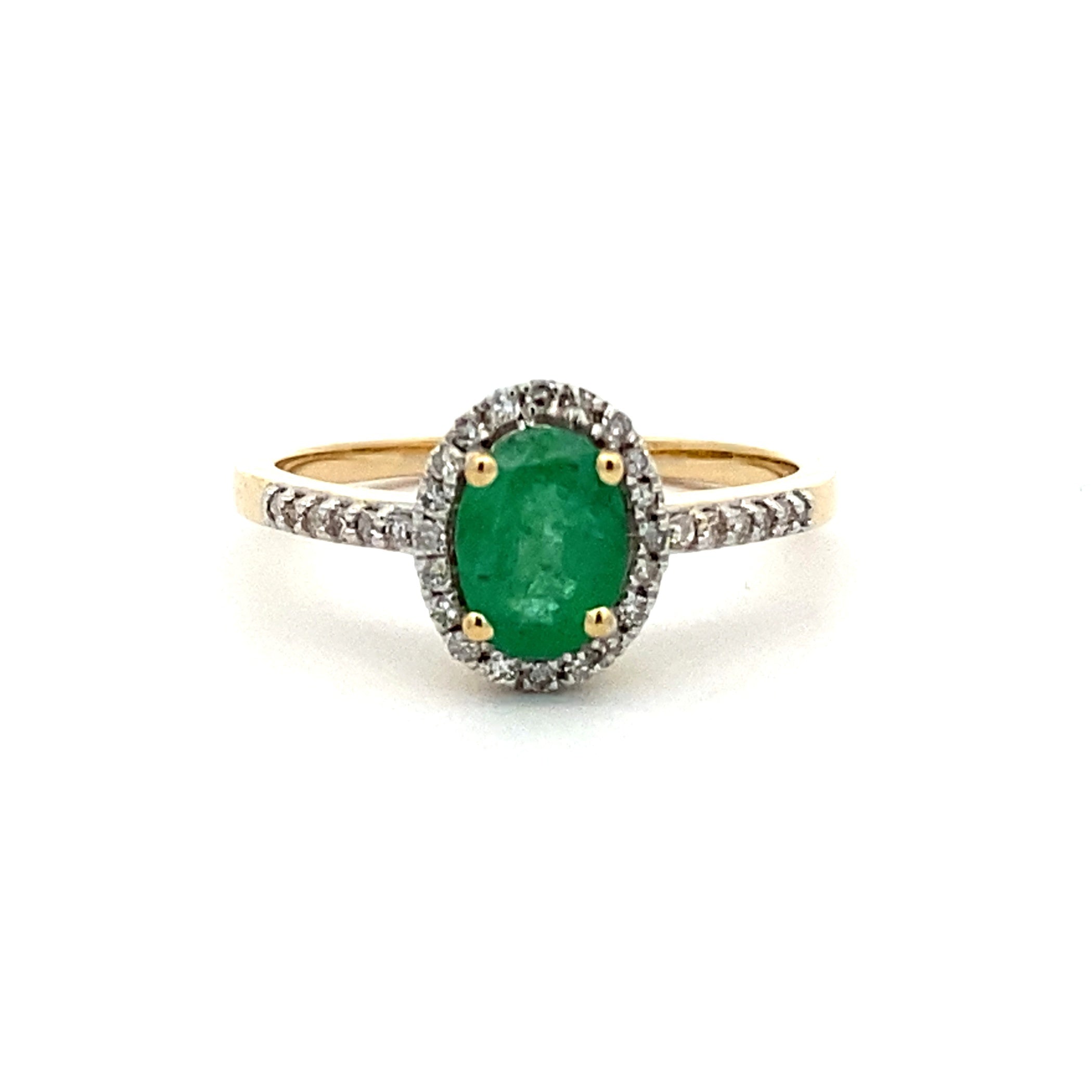 .74ct Emerald Diamond Ring 14KT Yellow Gold on sale at MyriadMart