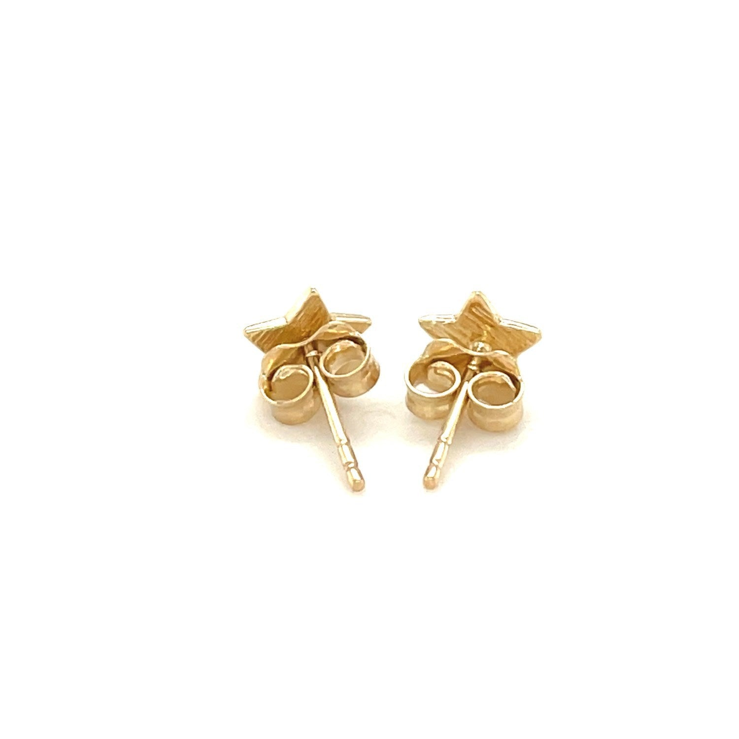 14k Yellow Gold Post Earrings with Stars on sale at MyriadMart