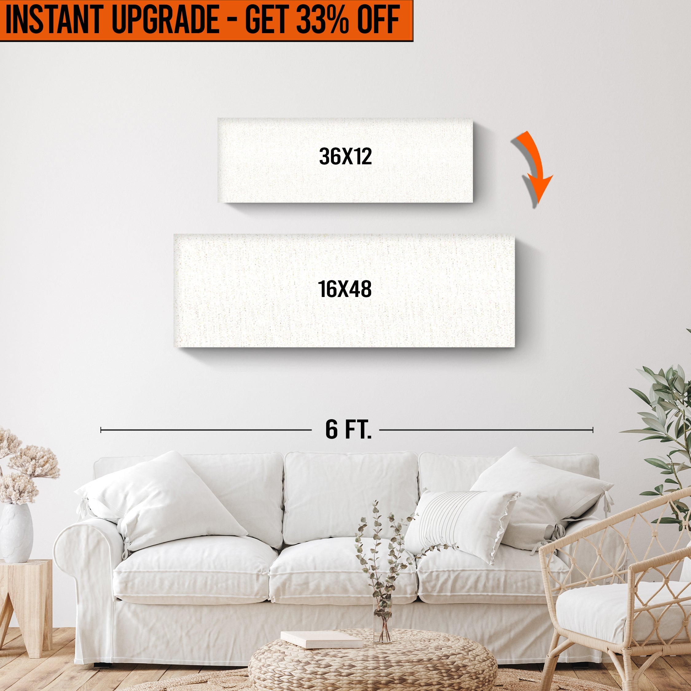 Upgrade Your 36x12 Inches Canvas To 48x16 Inches Canvas on sale at MyriadMart