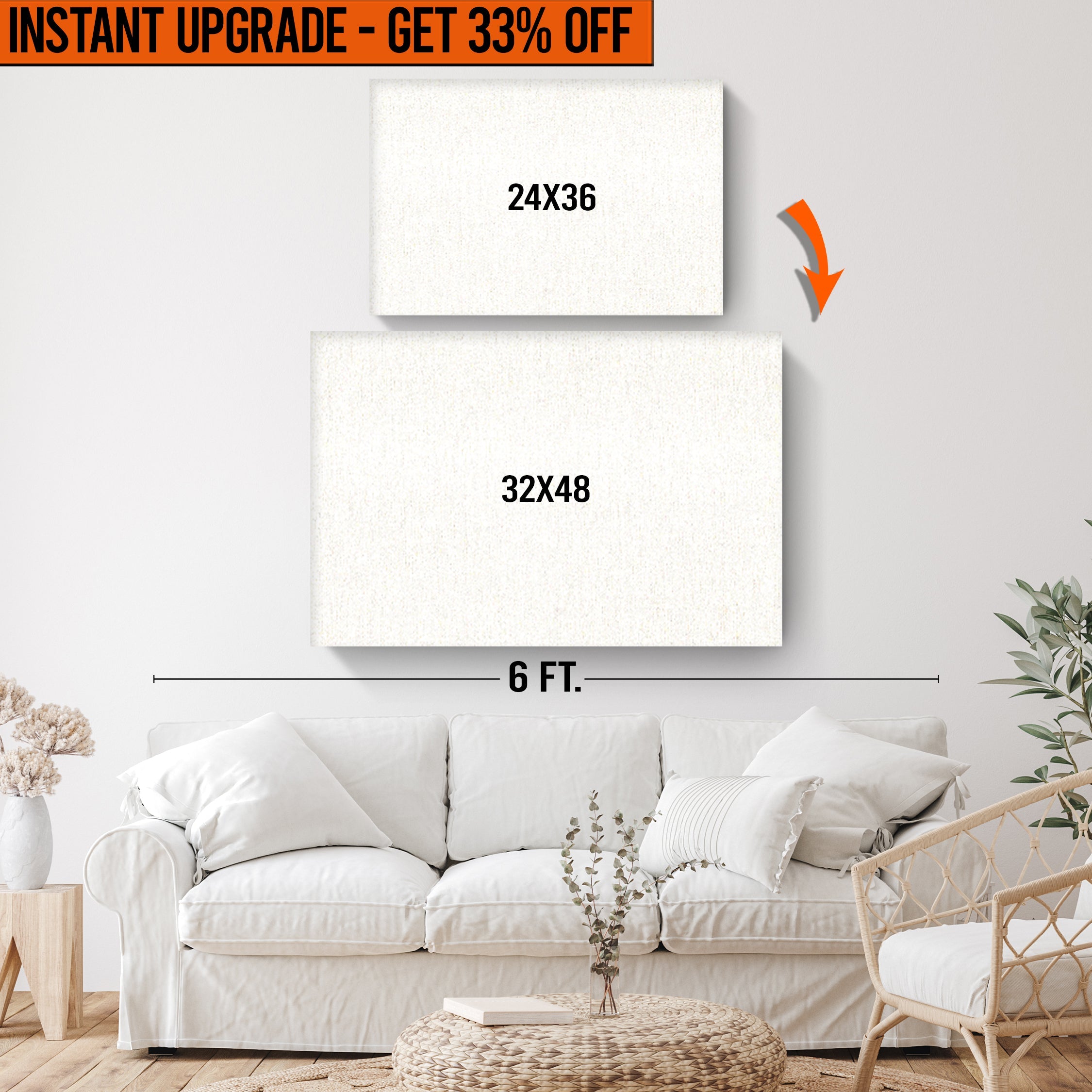 Upgrade Your 24x36 Inches Canvas To 32x48 Inches Canvas on sale at MyriadMart