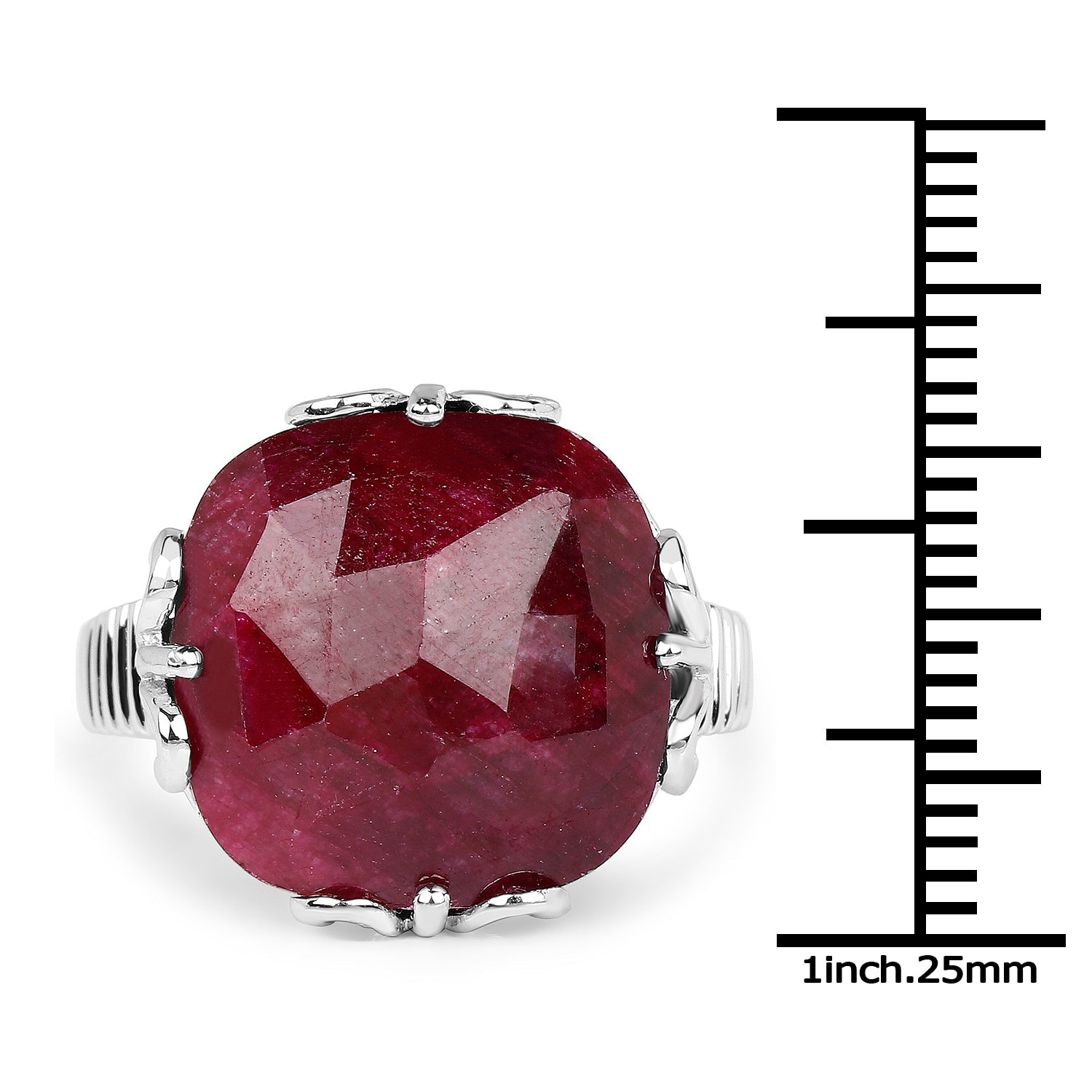 13.65 Carat Dyed Ruby .925 Sterling Silver Ring on sale at MyriadMart