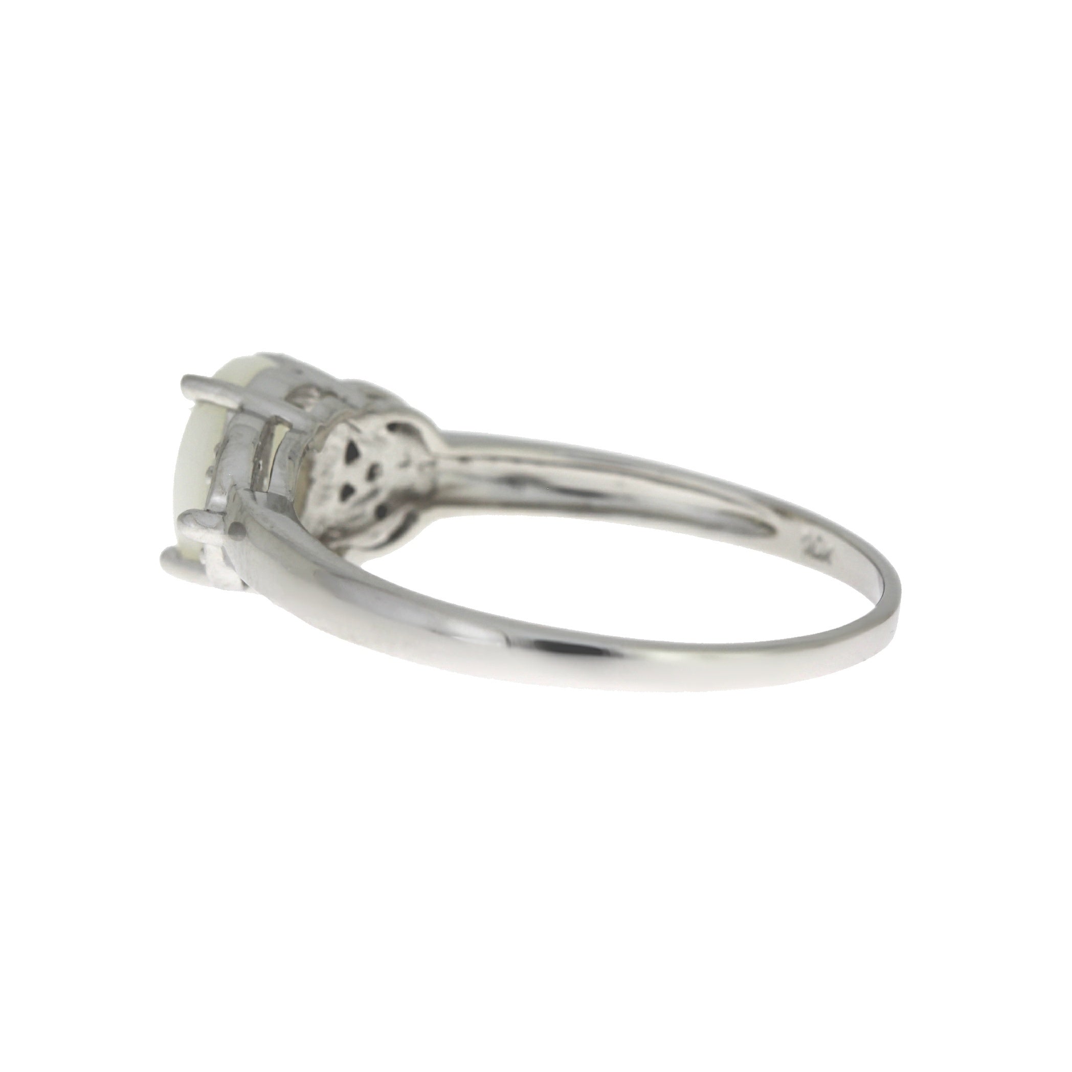 .01ct Opal Diamond Ring 10KT White Gold on sale at MyriadMart
