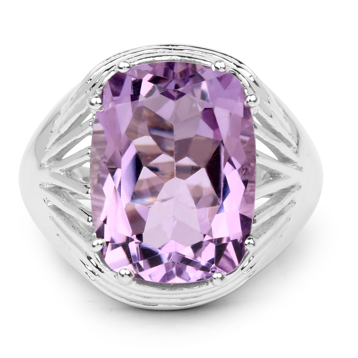 10.02 Carat Genuine Amethyst .925 Sterling Silver Ring on sale at MyriadMart