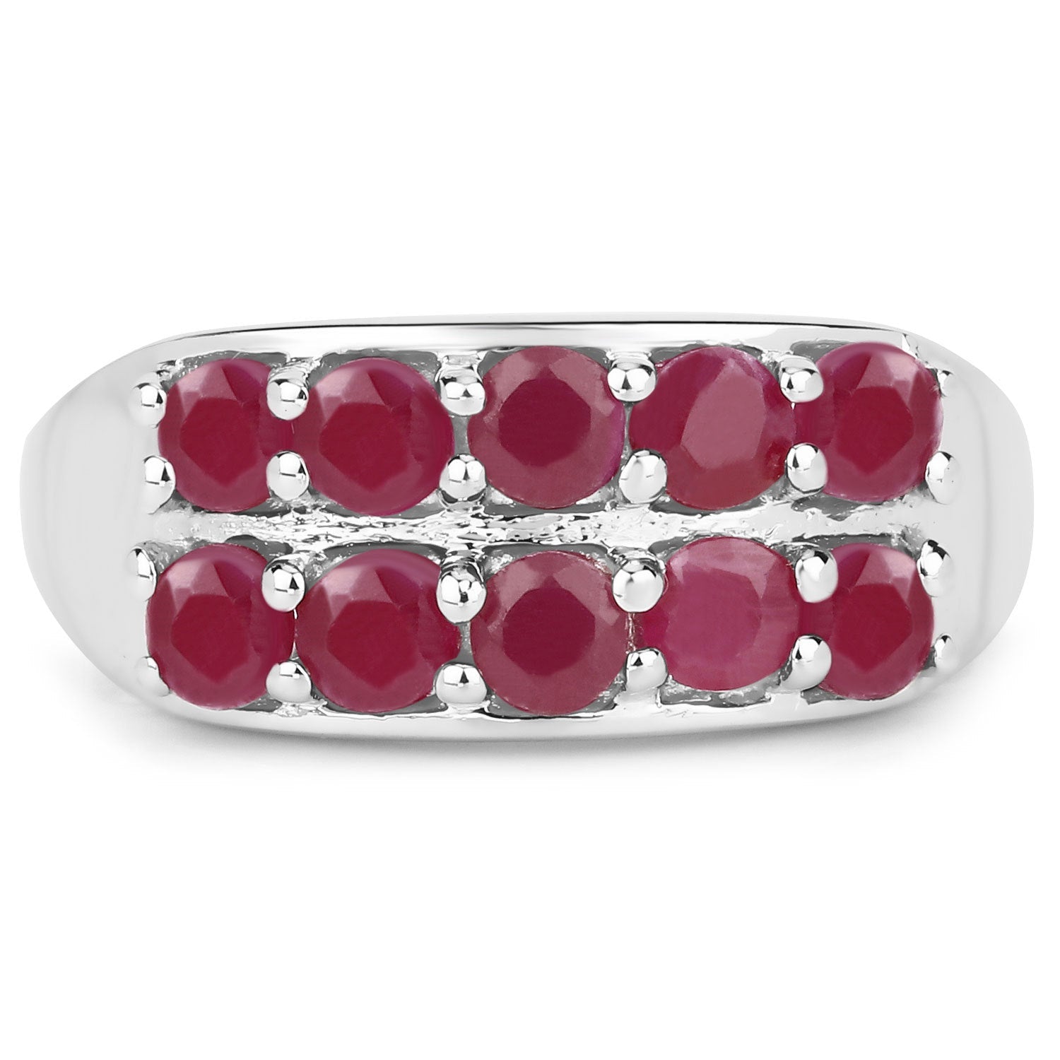 1.30 Carat Genuine Ruby .925 Sterling Silver Ring on sale at MyriadMart