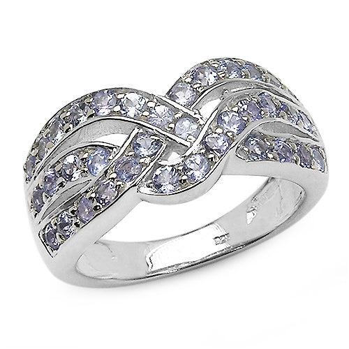 1.26 Carat Genuine Tanzanite .925 Sterling Silver Ring on sale at MyriadMart